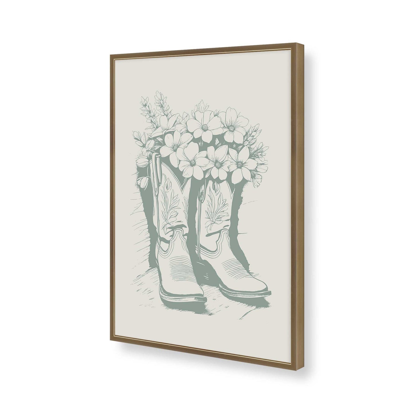 [Color:Brushed Gold], Picture of art in a Brushed Gold frame of the corner