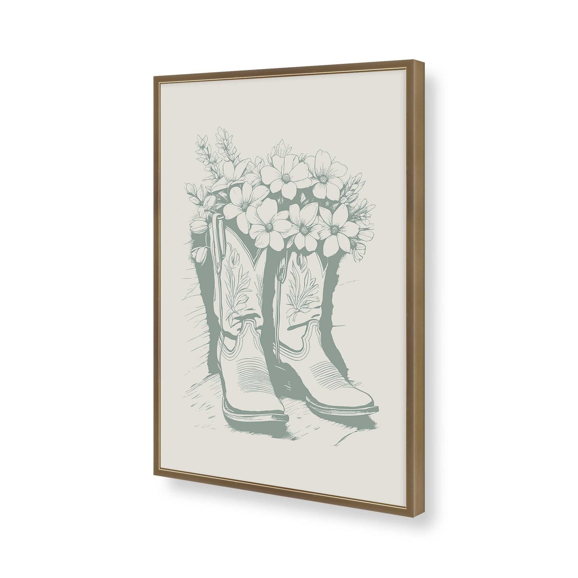 [Color:Brushed Gold], Picture of art in a Brushed Gold frame of the corner