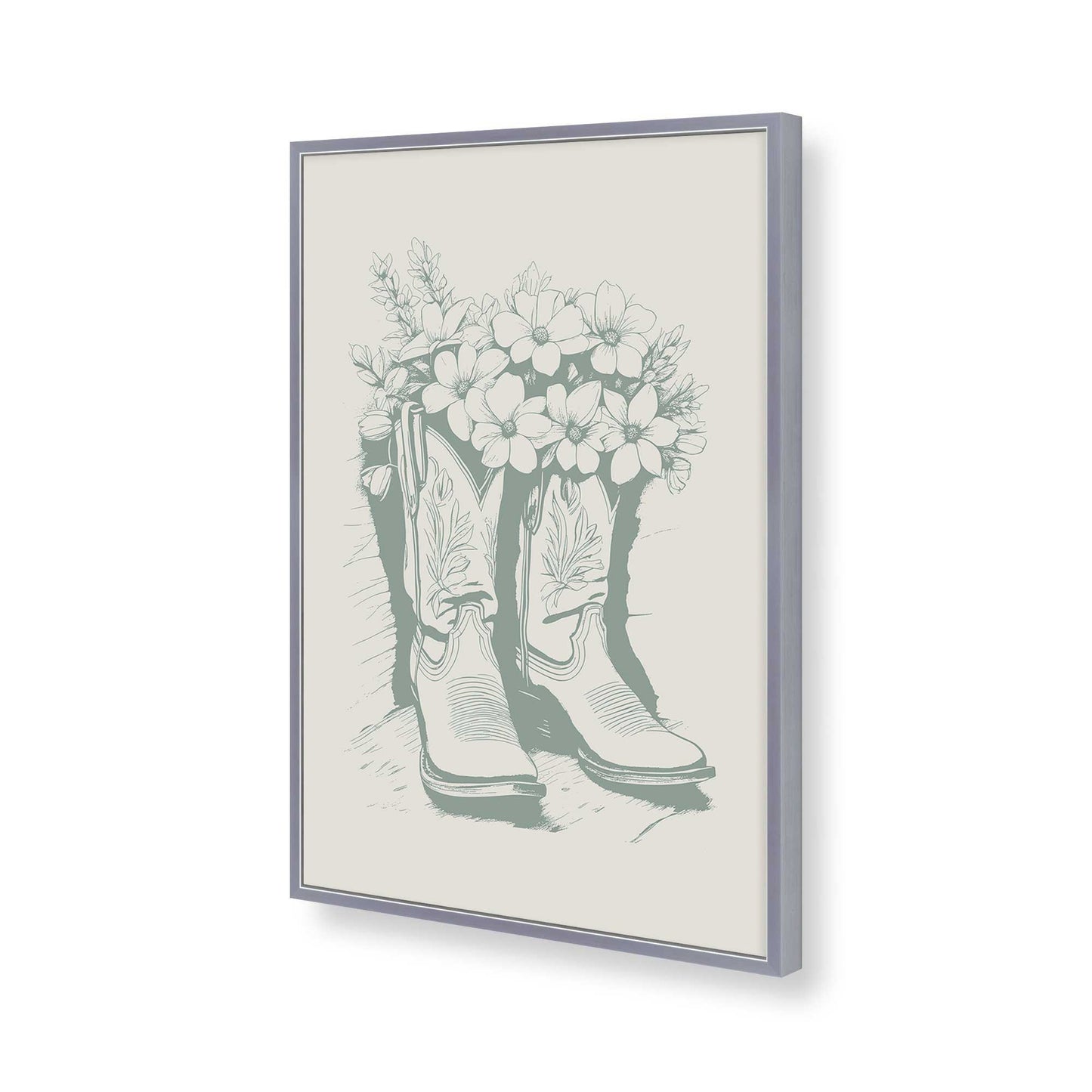 [Color:Polished Chrome], Picture of art in a Polished Chrome frame of the corner