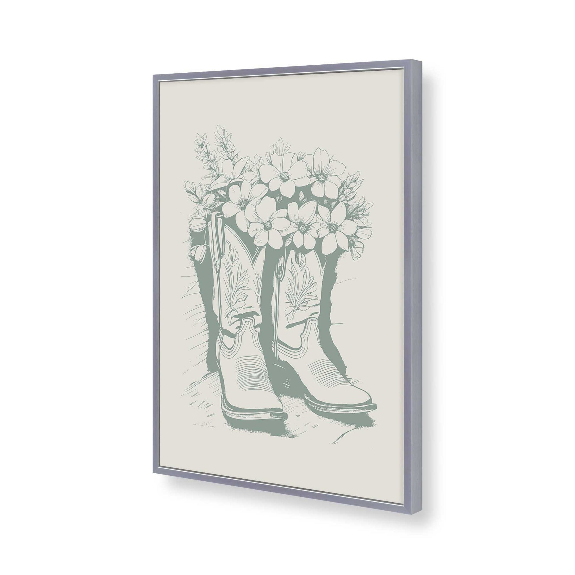 [Color:Polished Chrome], Picture of art in a Polished Chrome frame of the corner