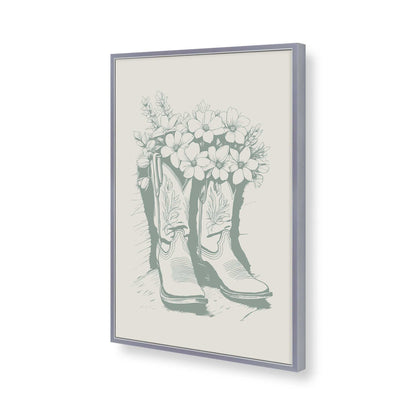 [Color:Polished Chrome], Picture of art in a Polished Chrome frame of the corner