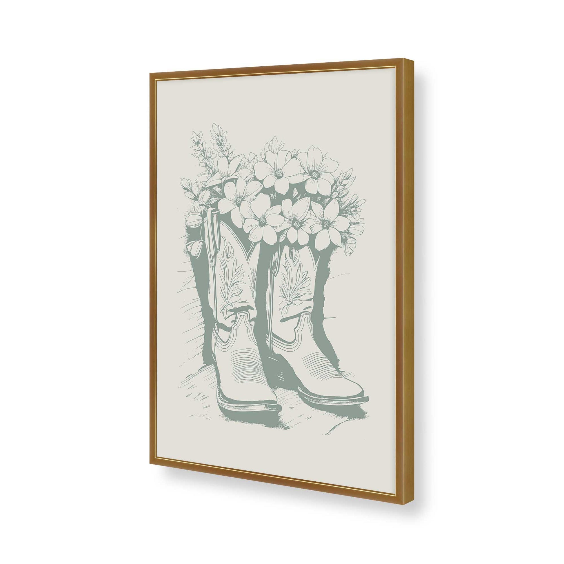 [Color:Polished Gold], Picture of art in a Polished Gold frame of the corner
