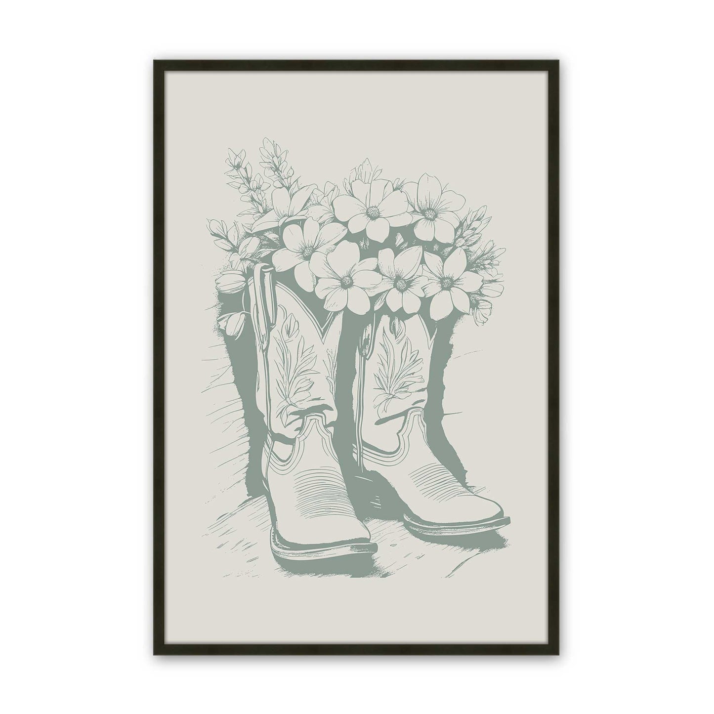 [Color:Satin Black], Picture of art in a Satin Black frame