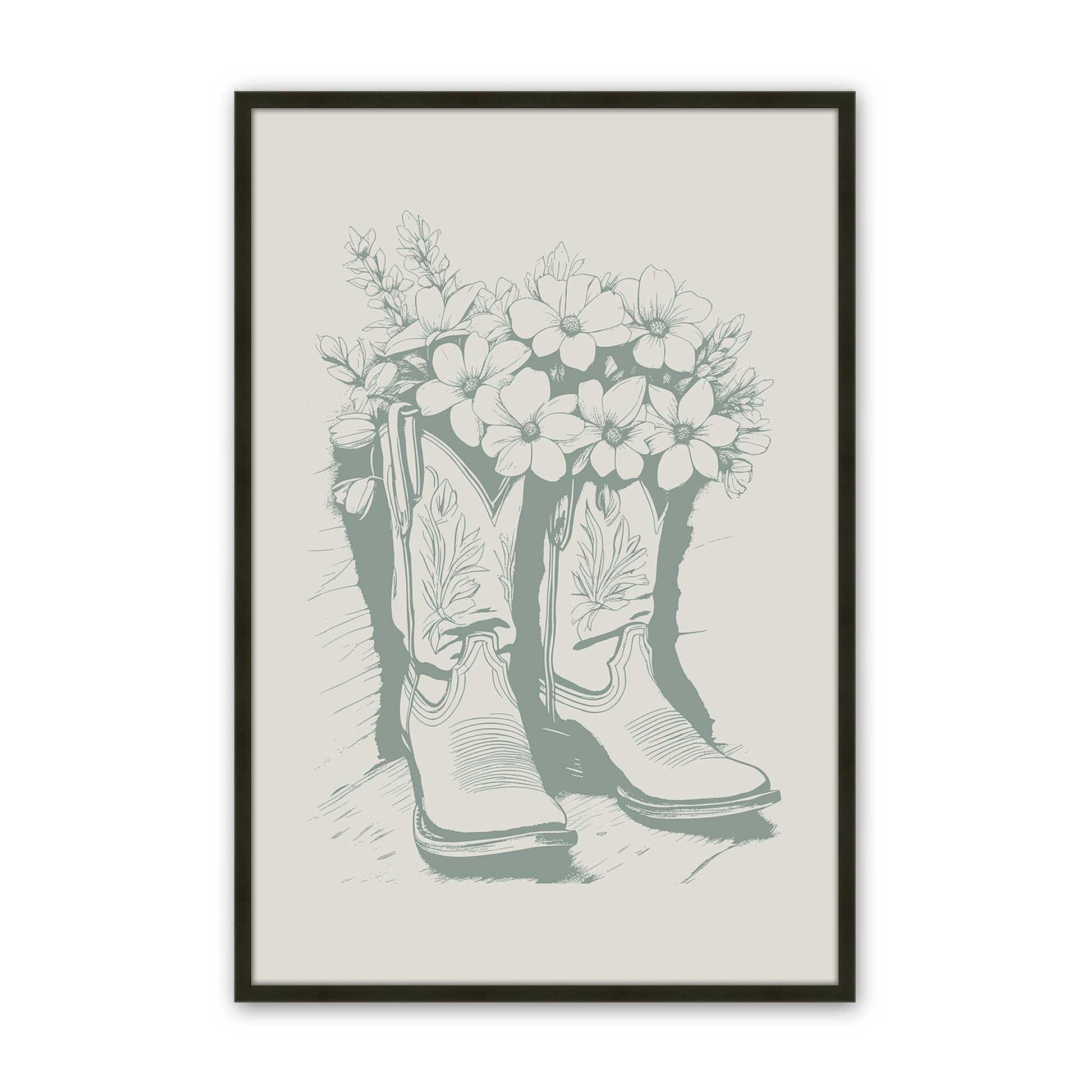 [Color:Satin Black], Picture of art in a Satin Black frame