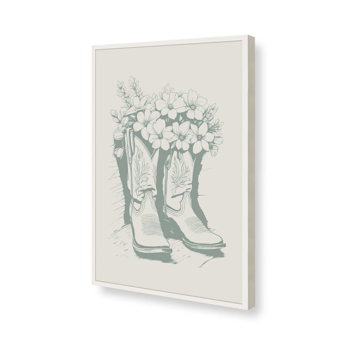 [Color:Opaque White], Picture of art in a Opaque White frame of the corner