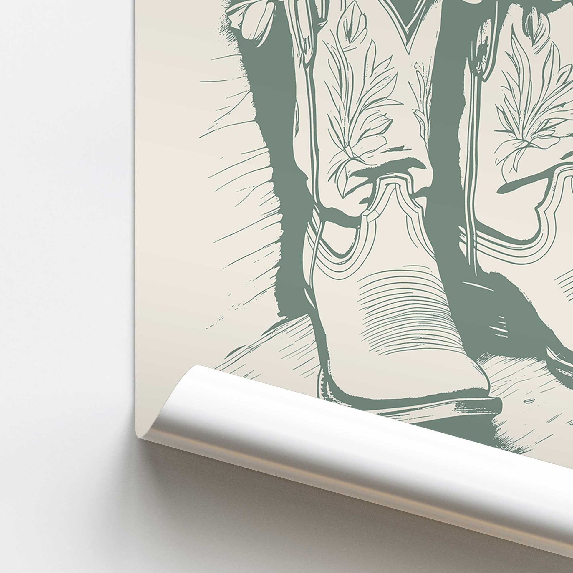 [color:Rolled Print], Picture of close up of art
