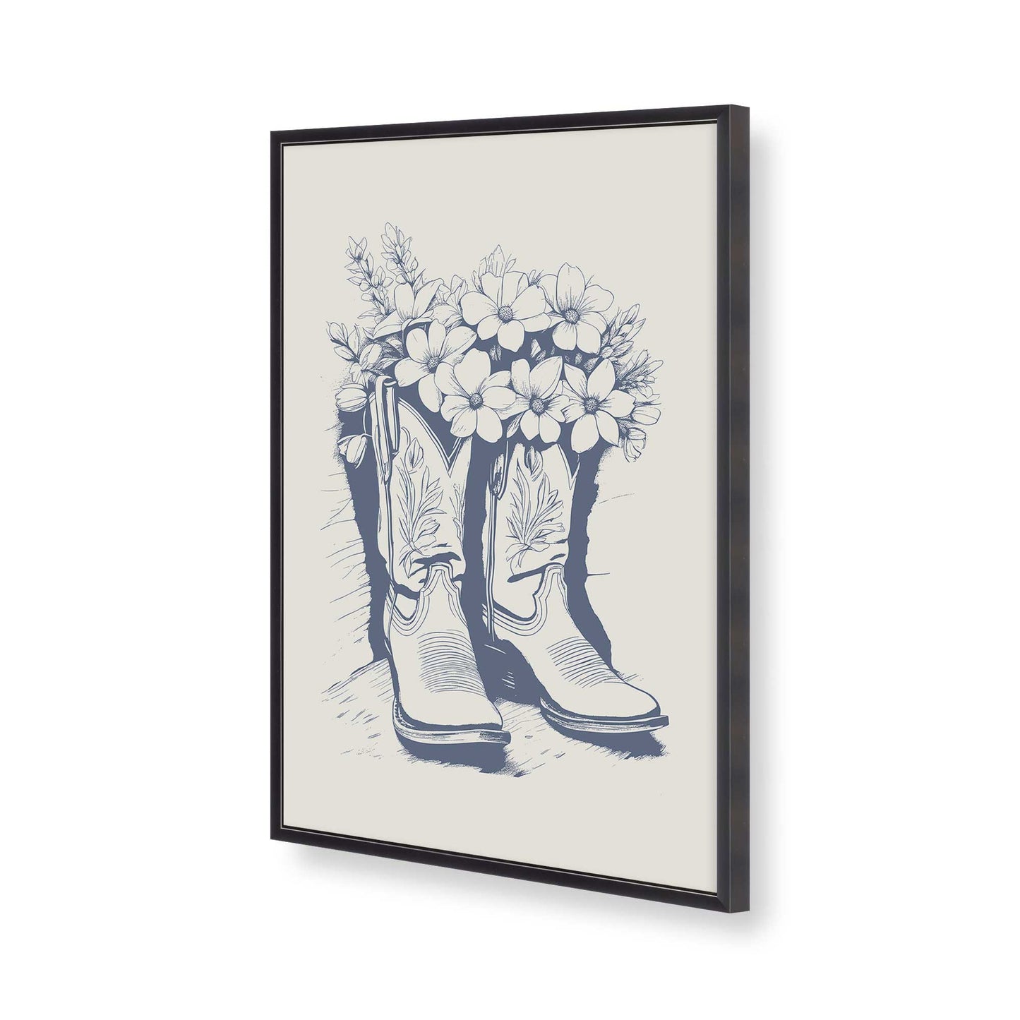 [Color:Weathered Zinc], Picture of art in a Weathered Zinc frame of the corner