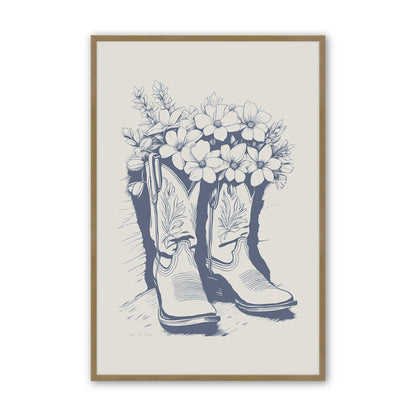 [Color:Brushed Gold], Picture of art in a Brushed Gold frame