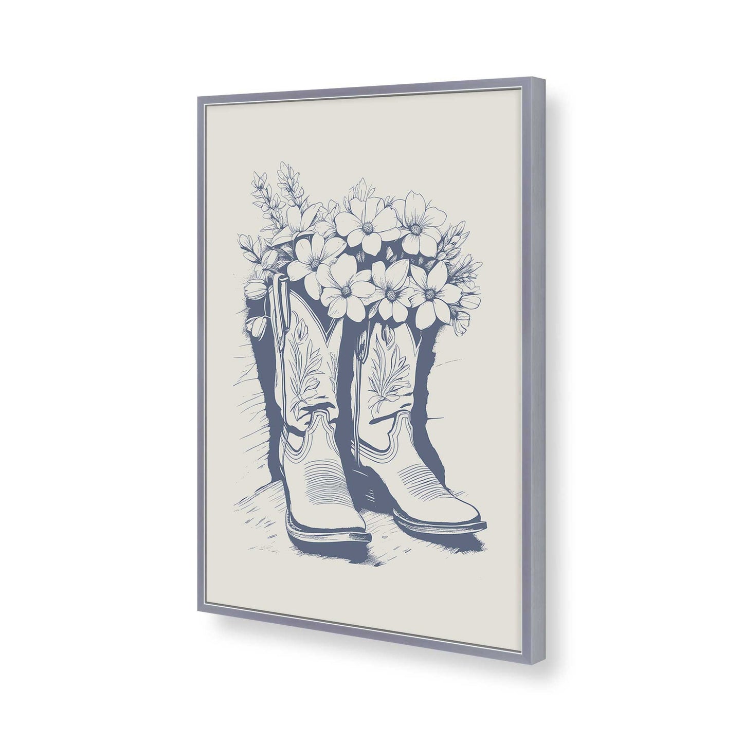 [Color:Polished Chrome], Picture of art in a Polished Chrome frame of the corner