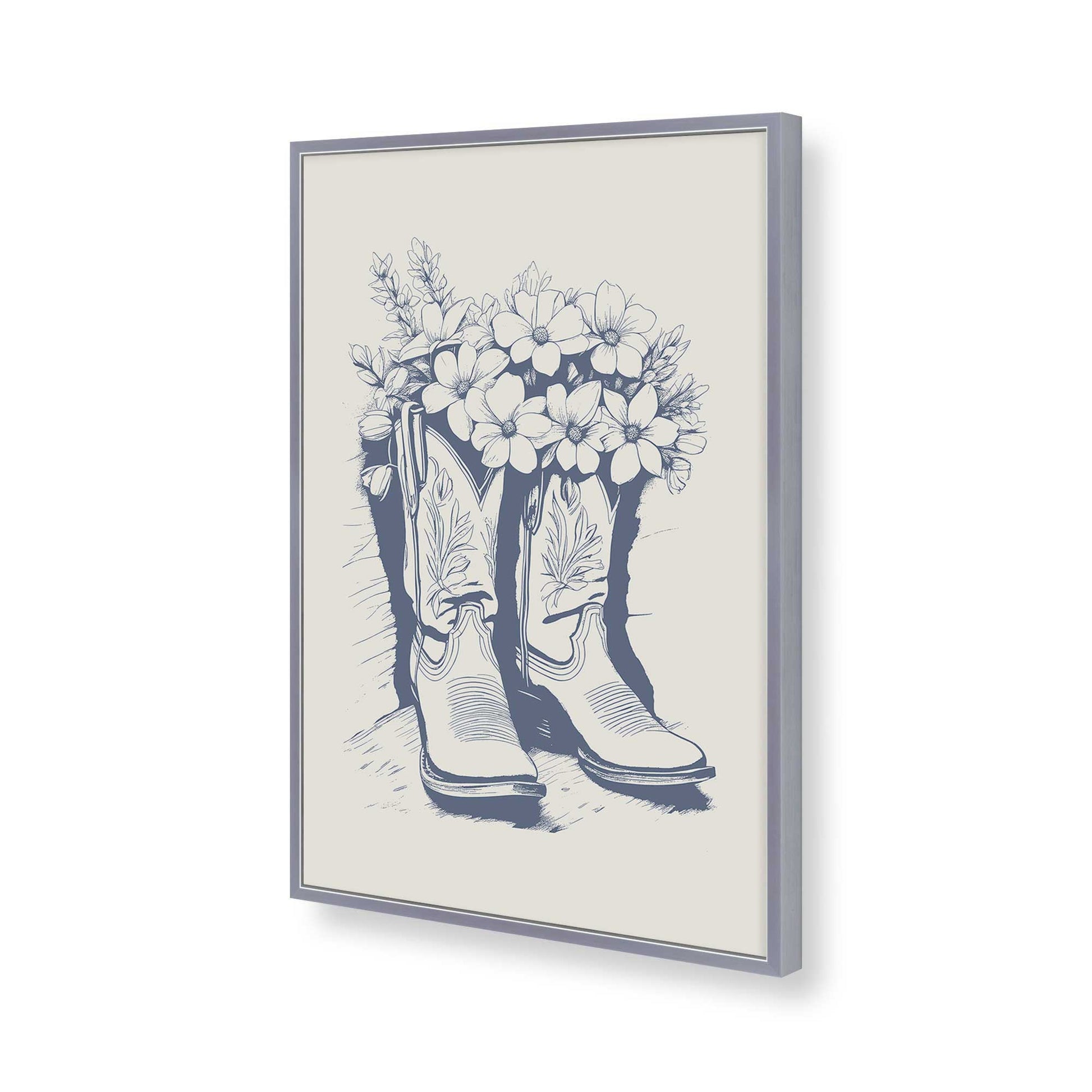 [Color:Polished Chrome], Picture of art in a Polished Chrome frame of the corner