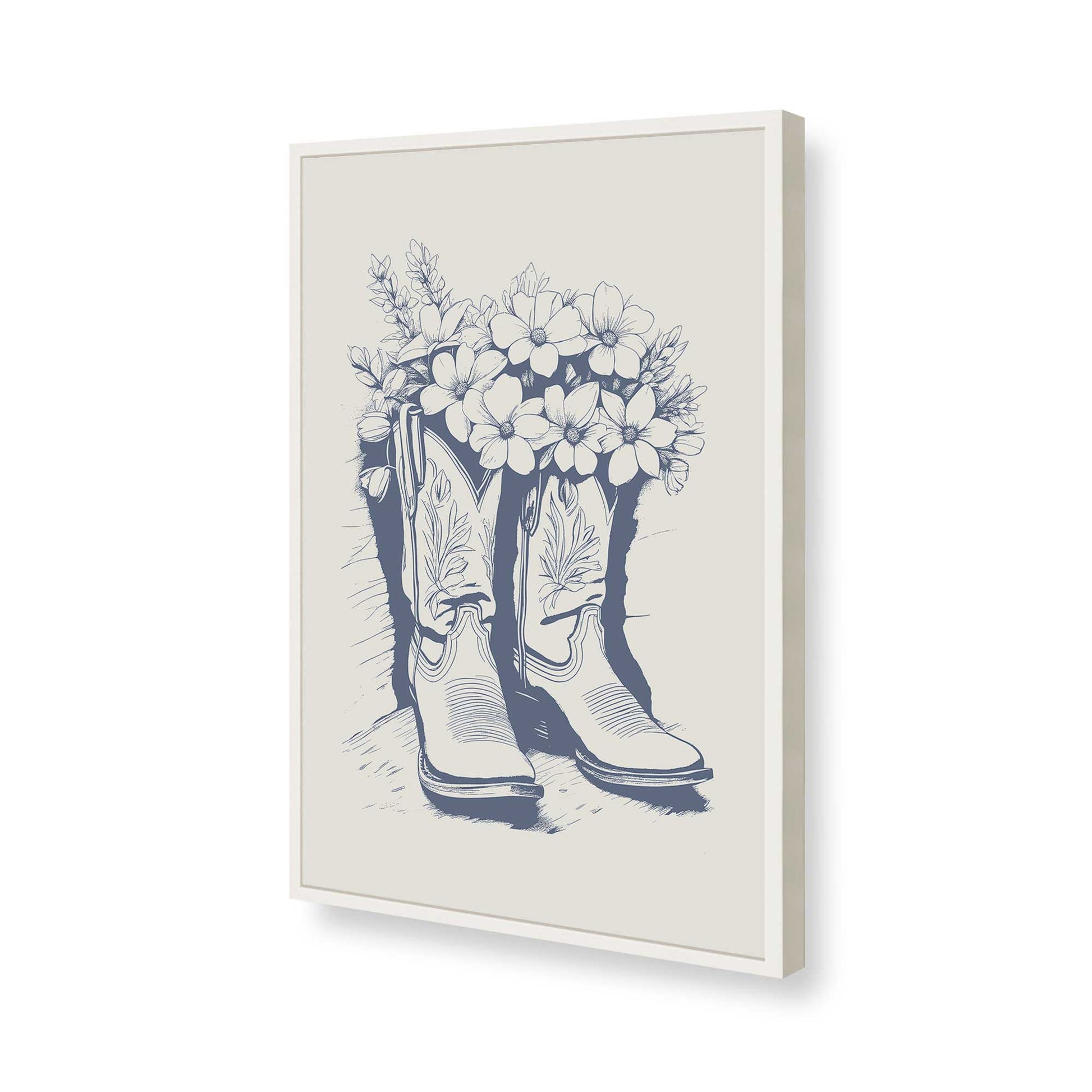 [Color:Opaque White], Picture of art in a Opaque White frame of the corner