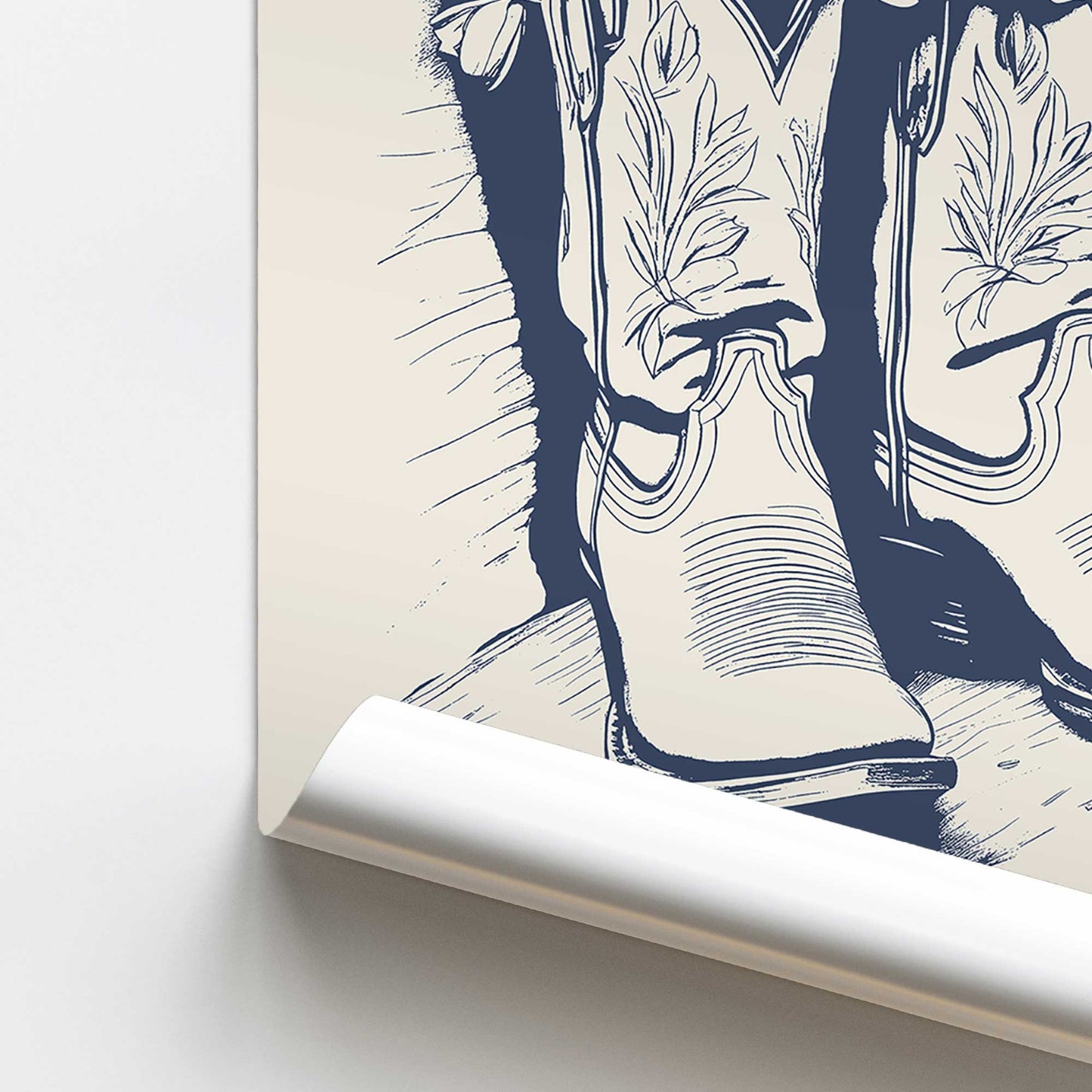 [color:Rolled Print], Picture of close up of art