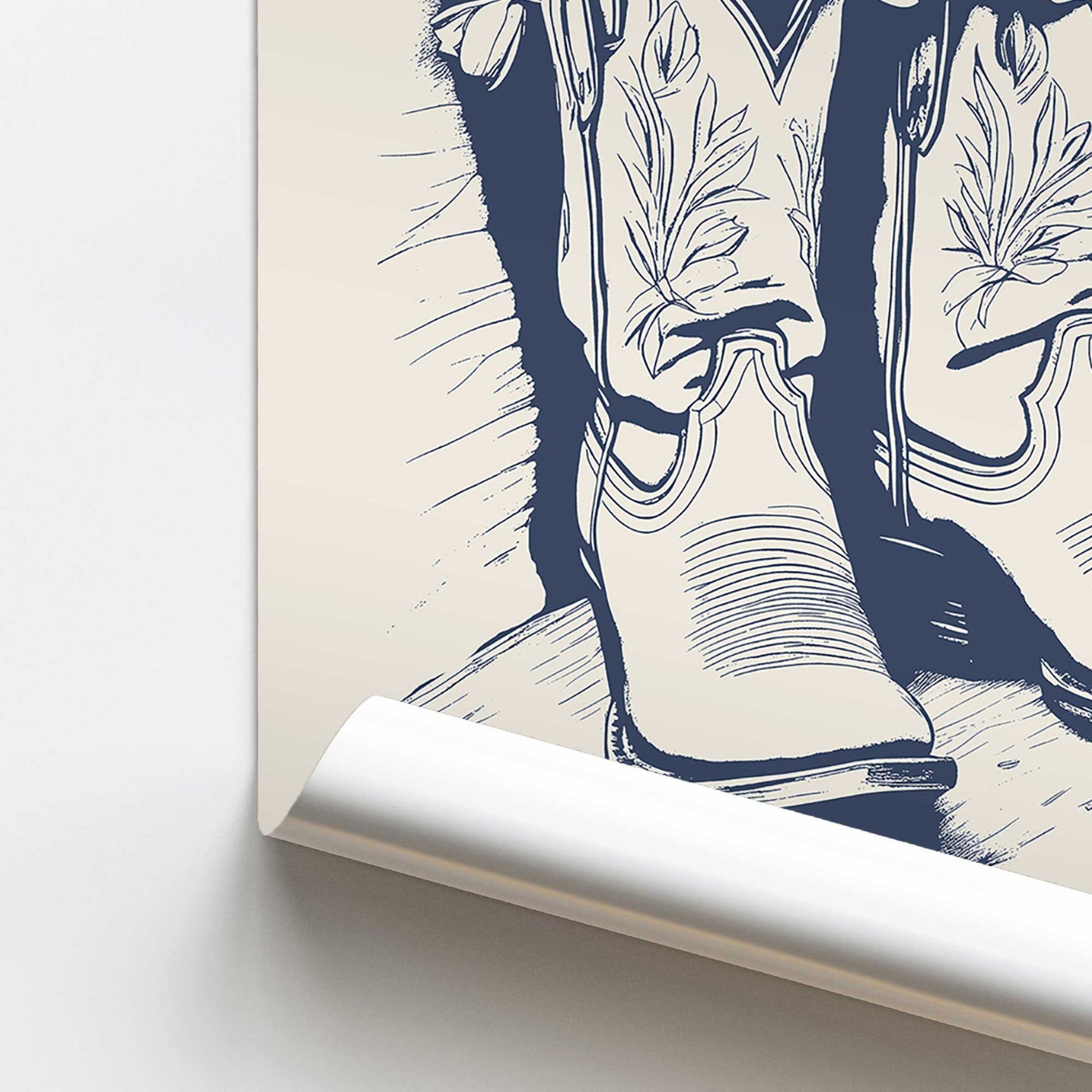 [color:Rolled Print], Picture of close up of art