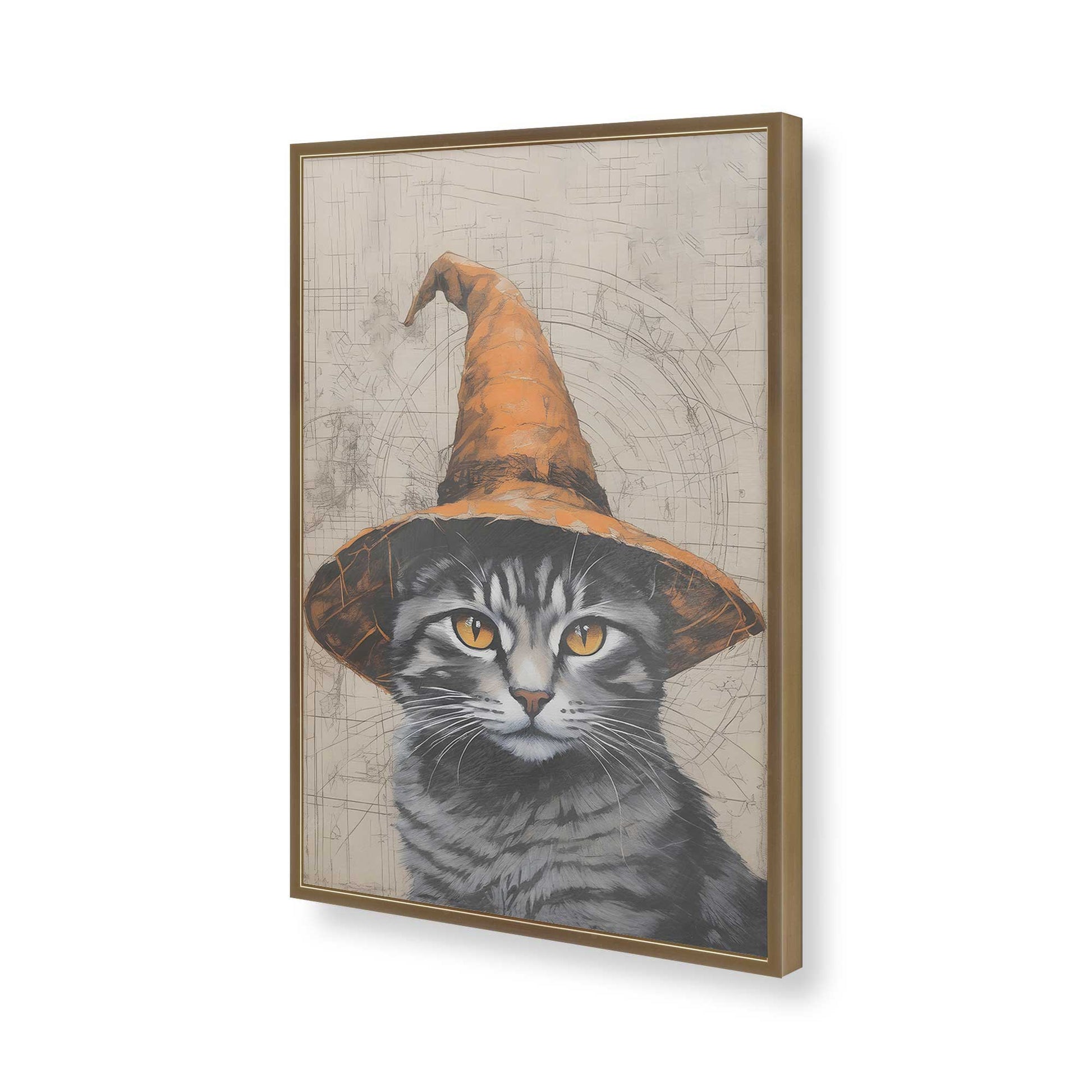 [Color:Brushed Gold], Picture of art in a Brushed Gold frame of the corner