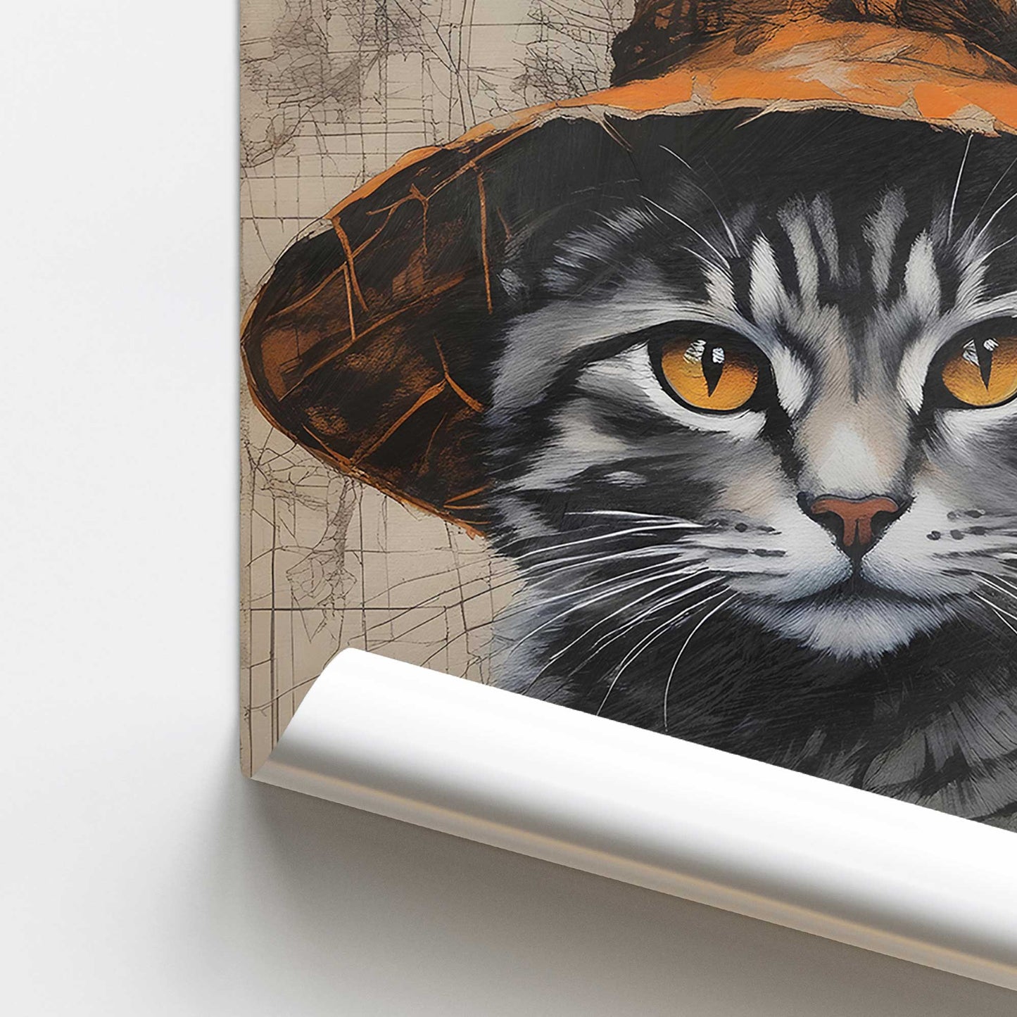 [color:Rolled Print], Picture of close up of art