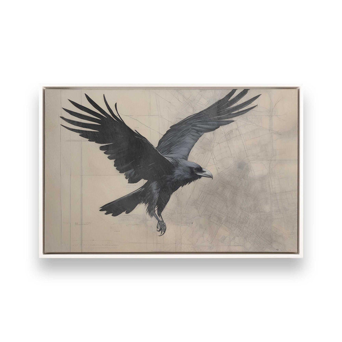 [Color:Opaque White], Picture of art in a White frame