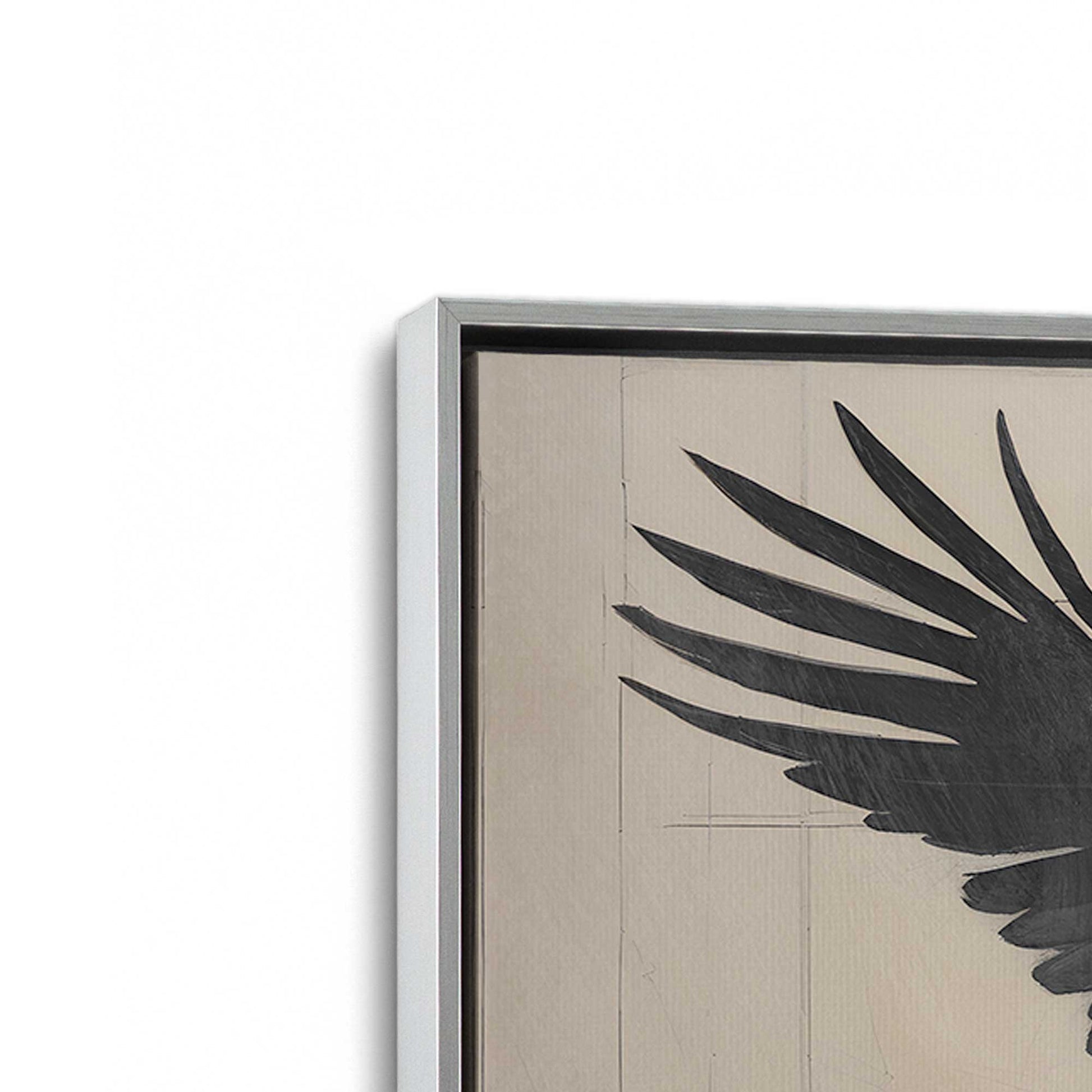 [Color:Polished Chrome], Picture of art in a Polished Chrome frame at an angle
