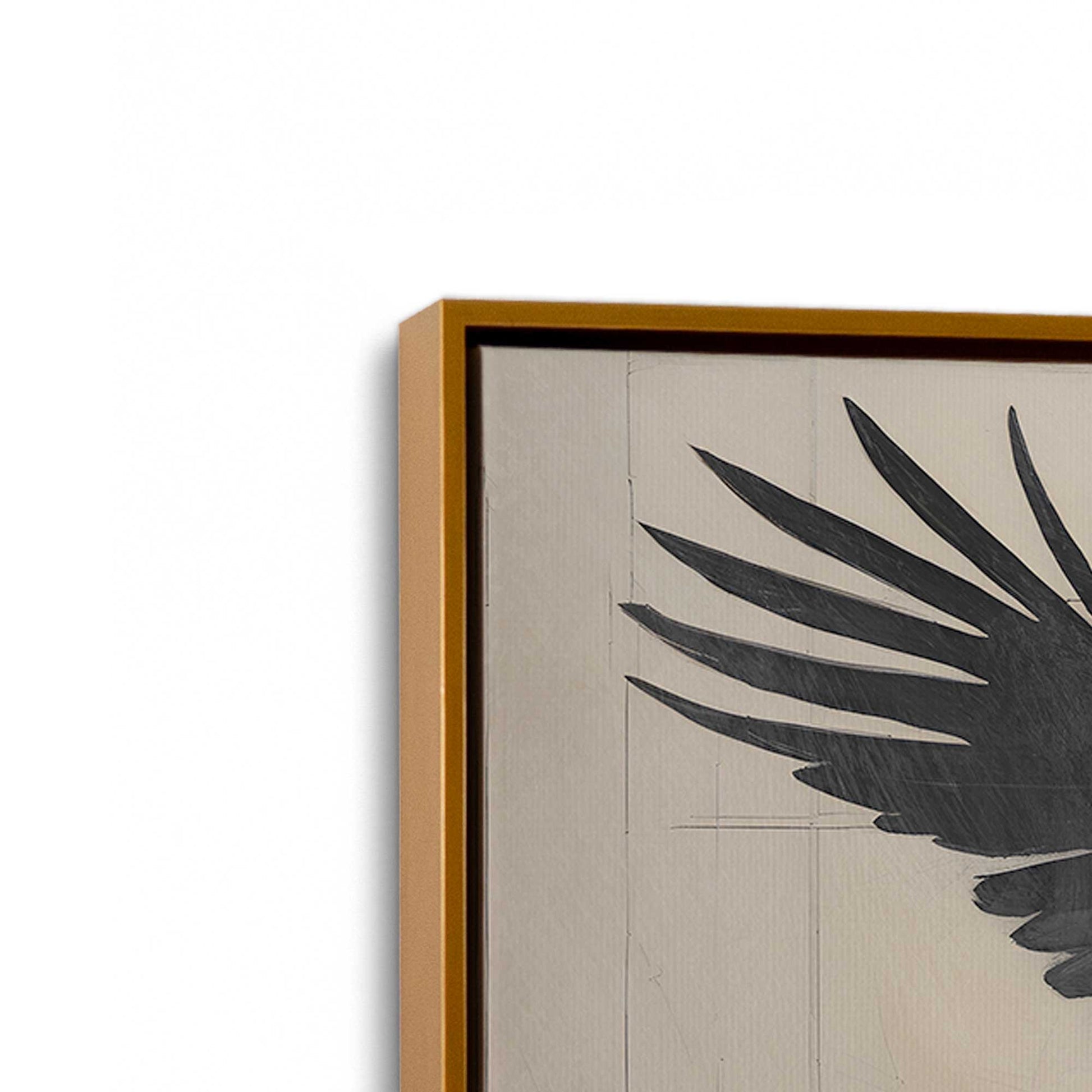 [Color:Polished Gold], Picture of art in a Polished Gold frame at an angle