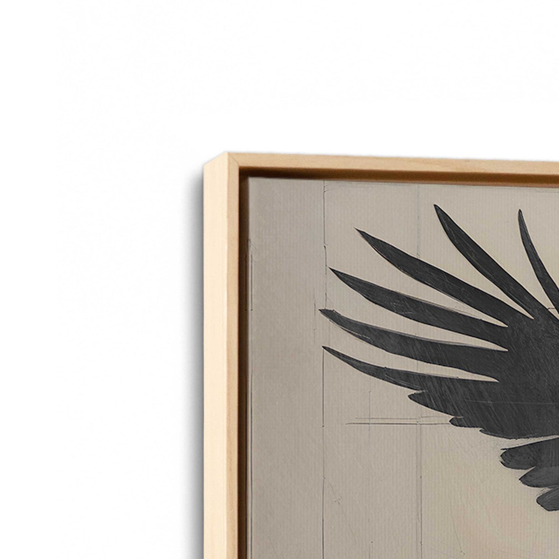 [Color:American Maple], Picture of art in a American Maple frame at an angle
