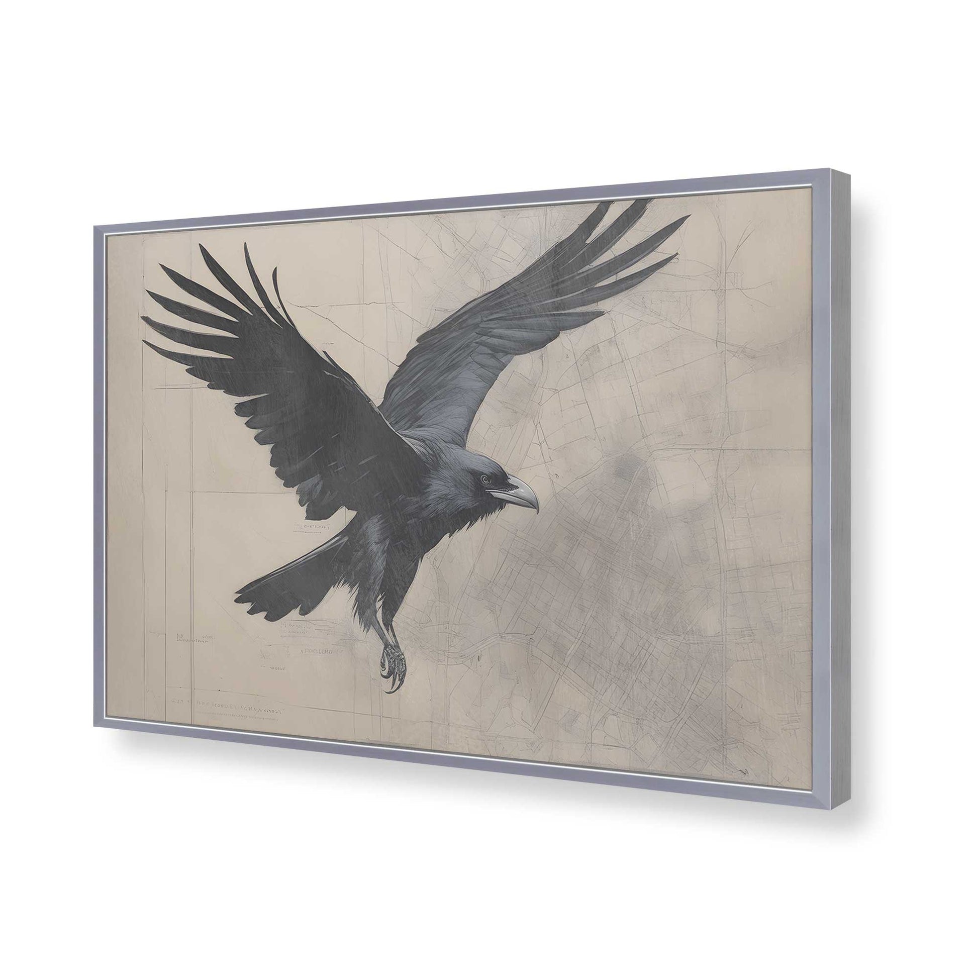 [Color:Polished Chrome], Picture of art in a Polished Chrome frame of the corner