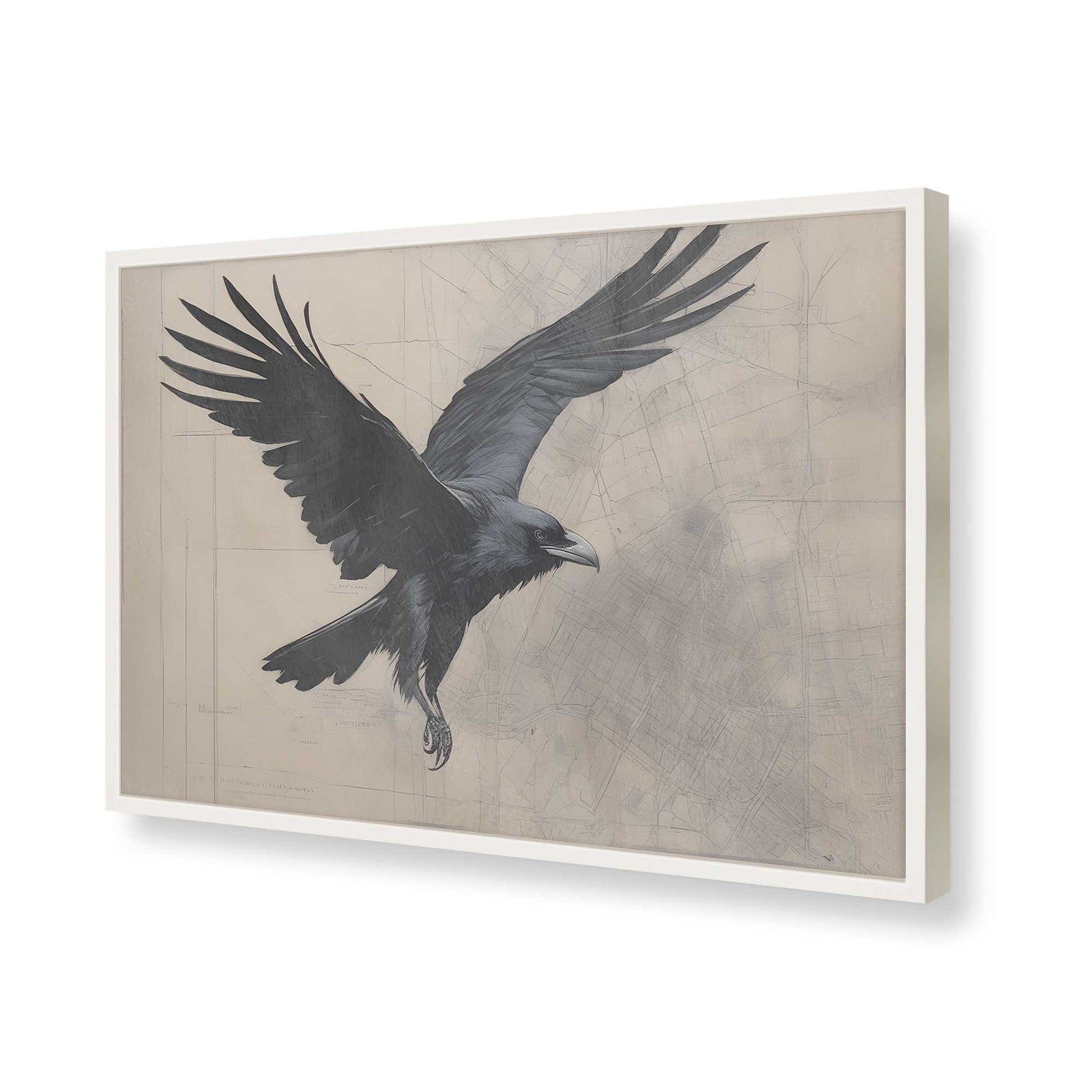 [Color:Opaque White], Picture of art in a Opaque White frame of the corner