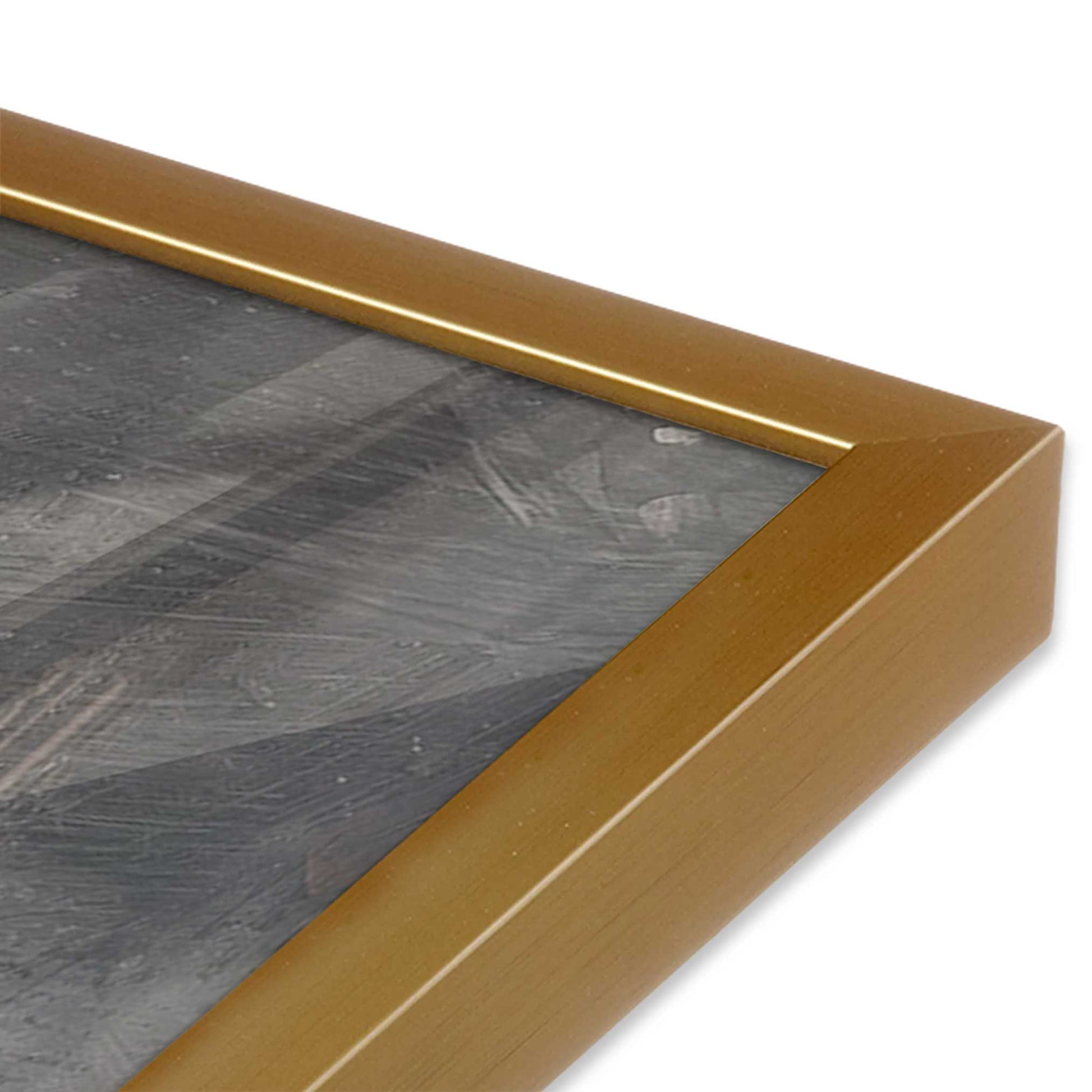 [Color:Polished Gold], Picture of art in a Polished Gold frame at an angle