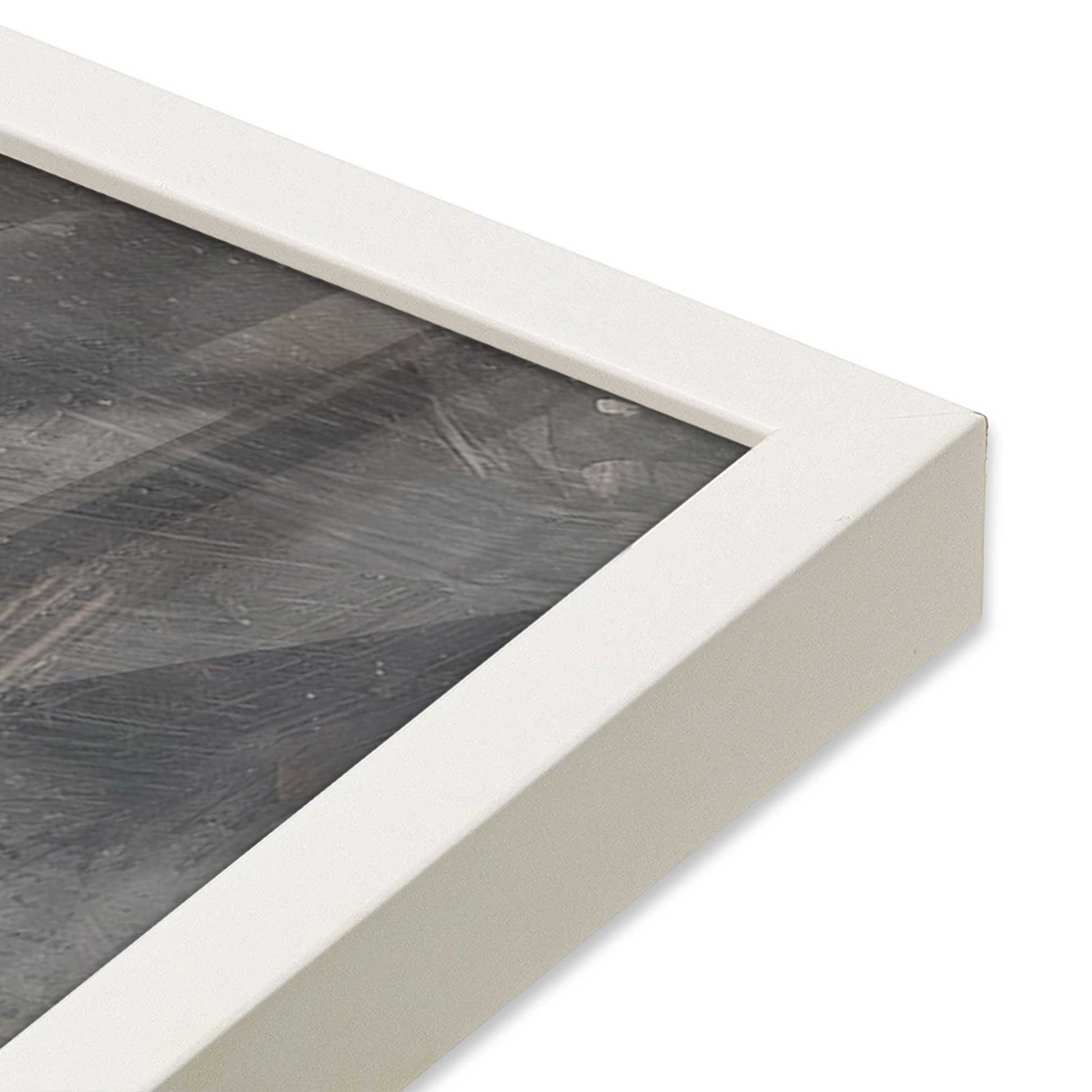 [Color:Opaque White], Picture of art in a Opaque White frame at an angle