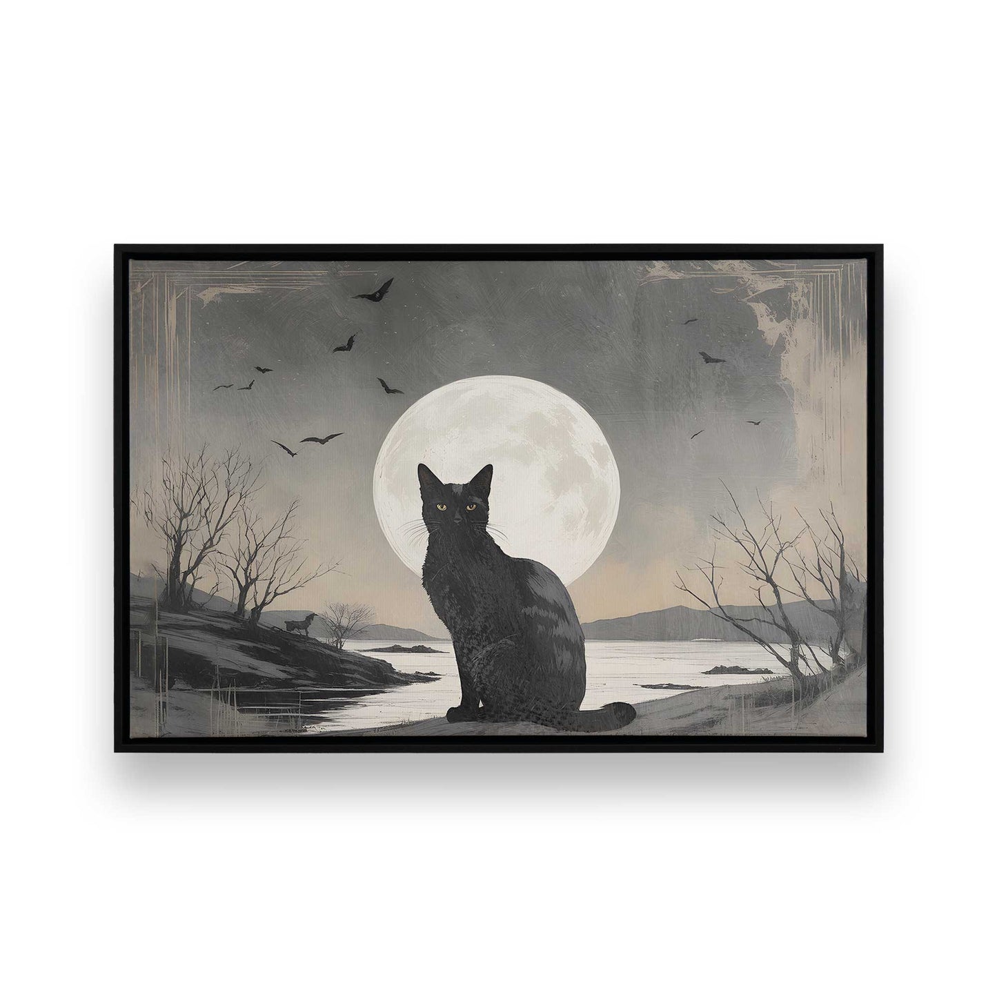 [Color:Satin Black], Picture of art in a Satin Black frame