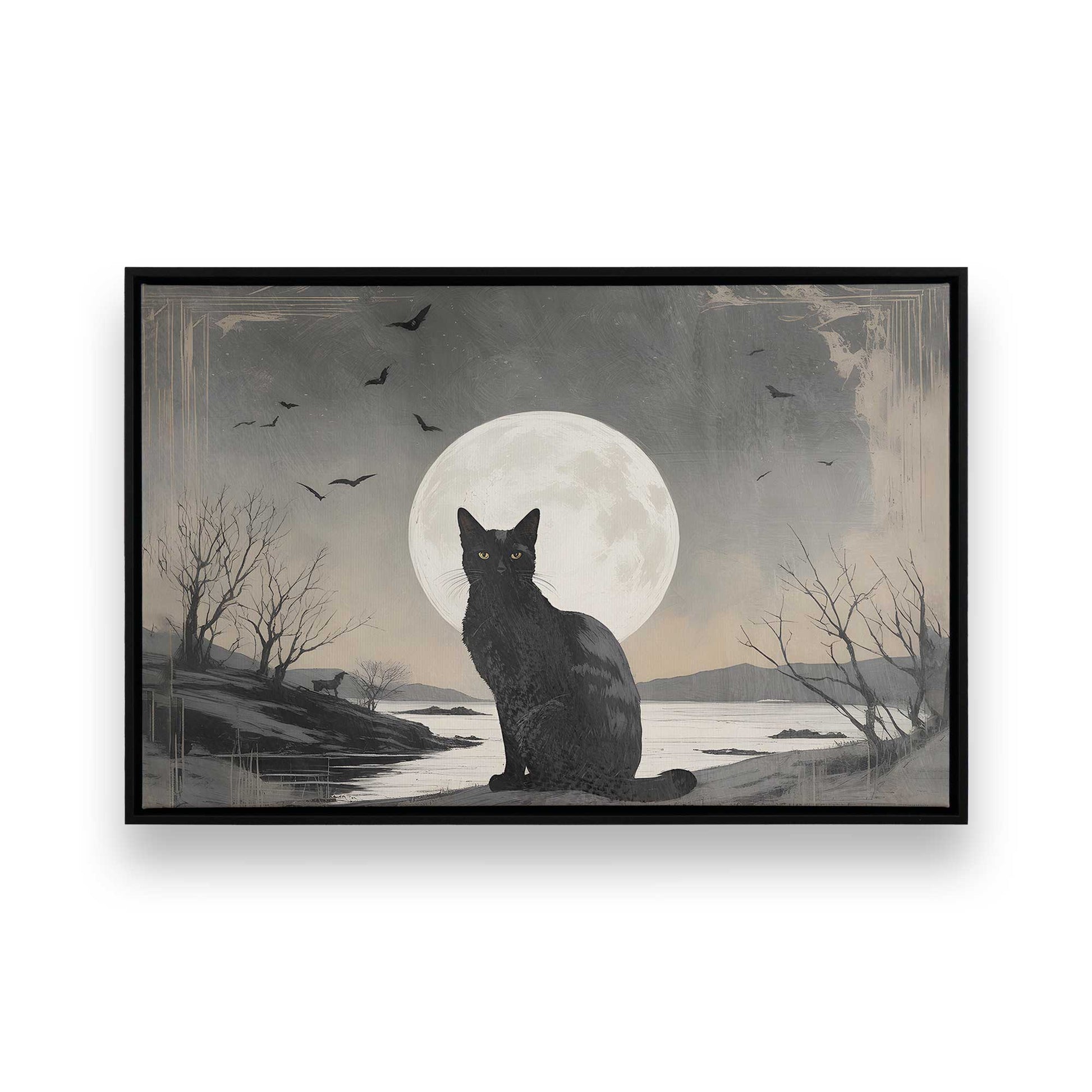 [Color:Satin Black], Picture of art in a Satin Black frame