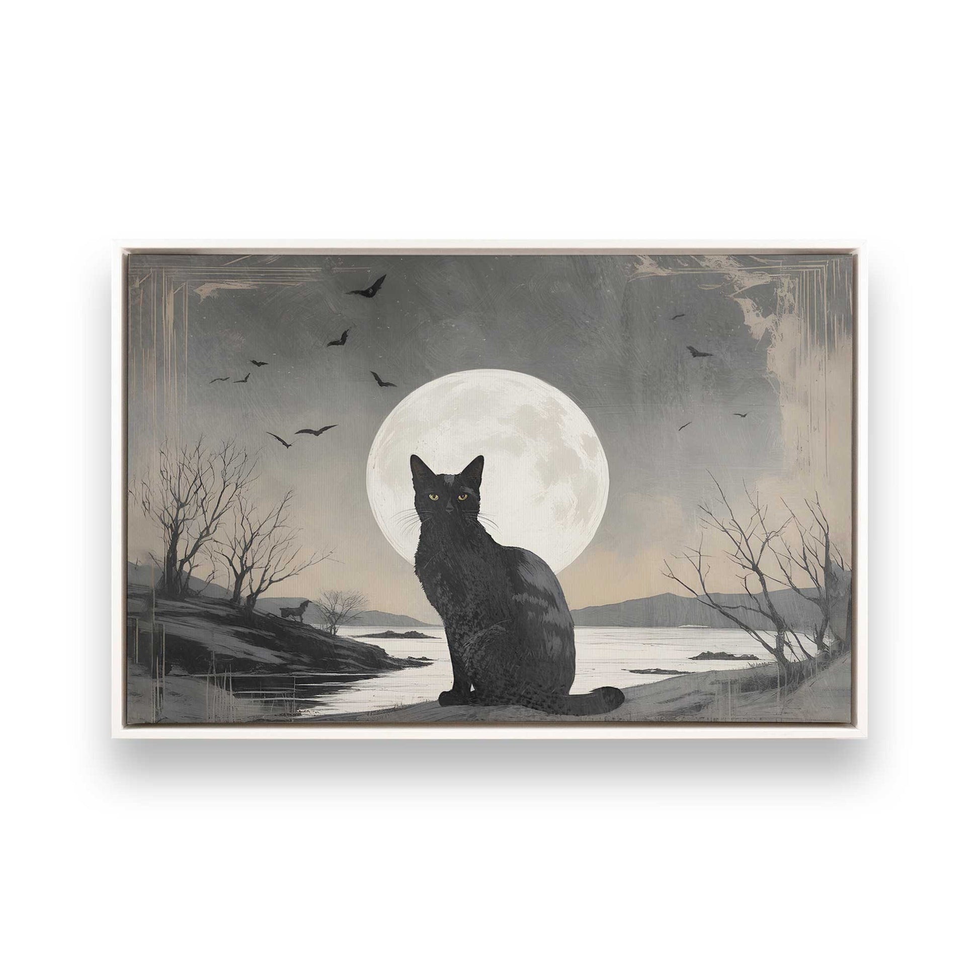 [Color:Opaque White], Picture of art in a White frame