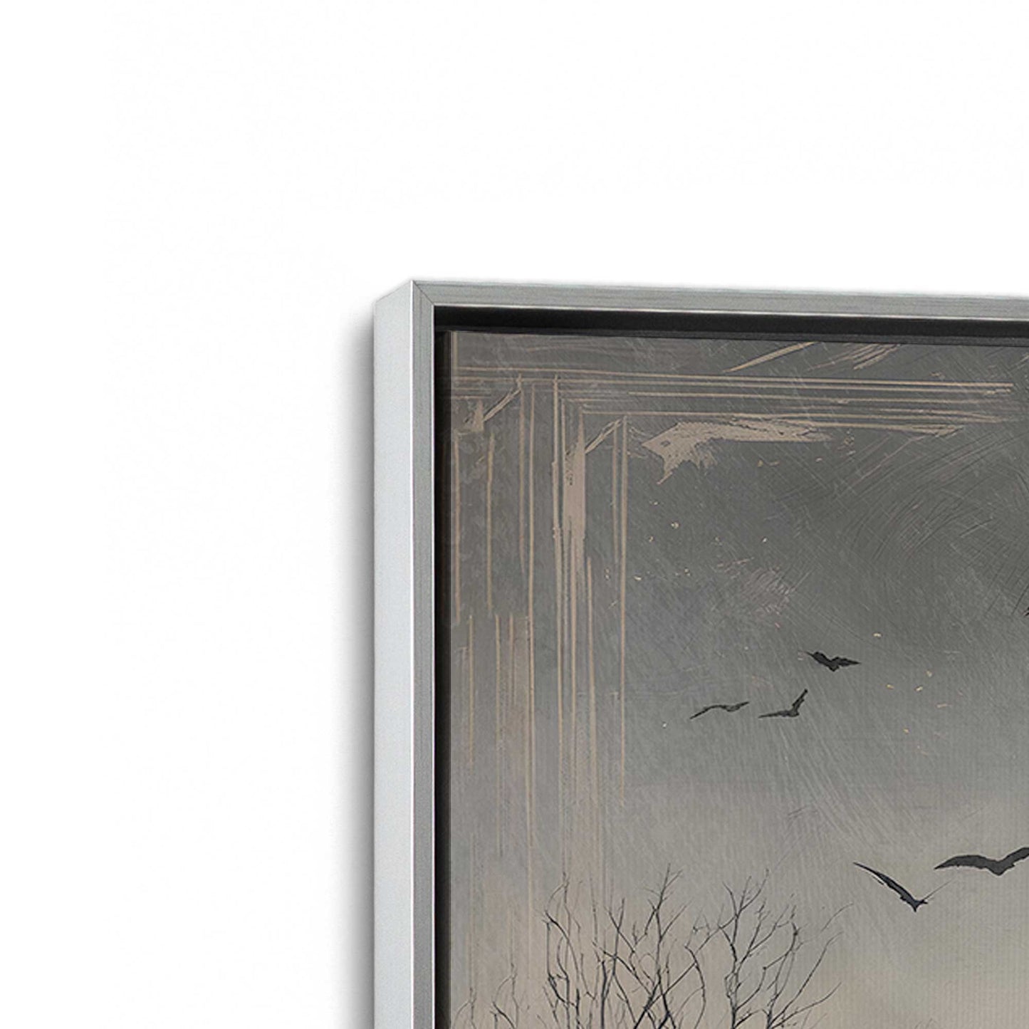 [Color:Polished Chrome], Picture of art in a Polished Chrome frame at an angle