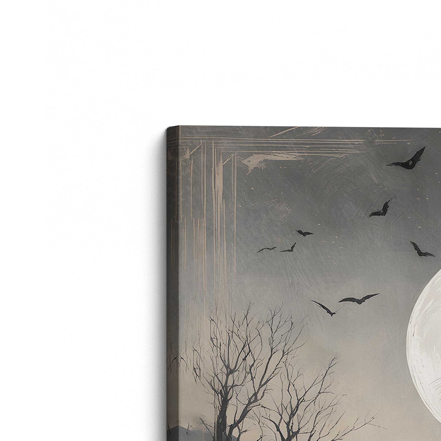 [Color:Stretched Canvas], Picture of the corner of the art