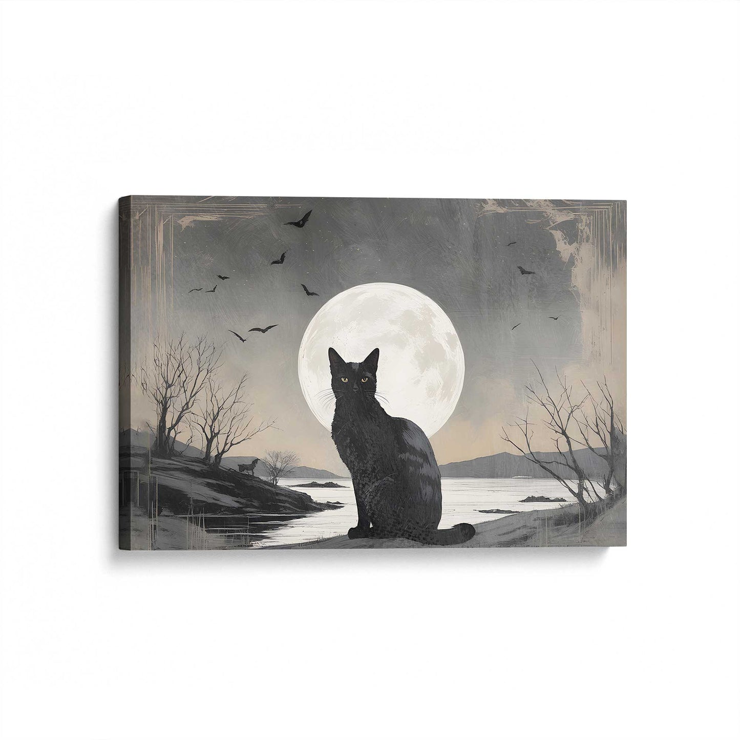 [Color:Stretched Canvas], Picture of art at an angle