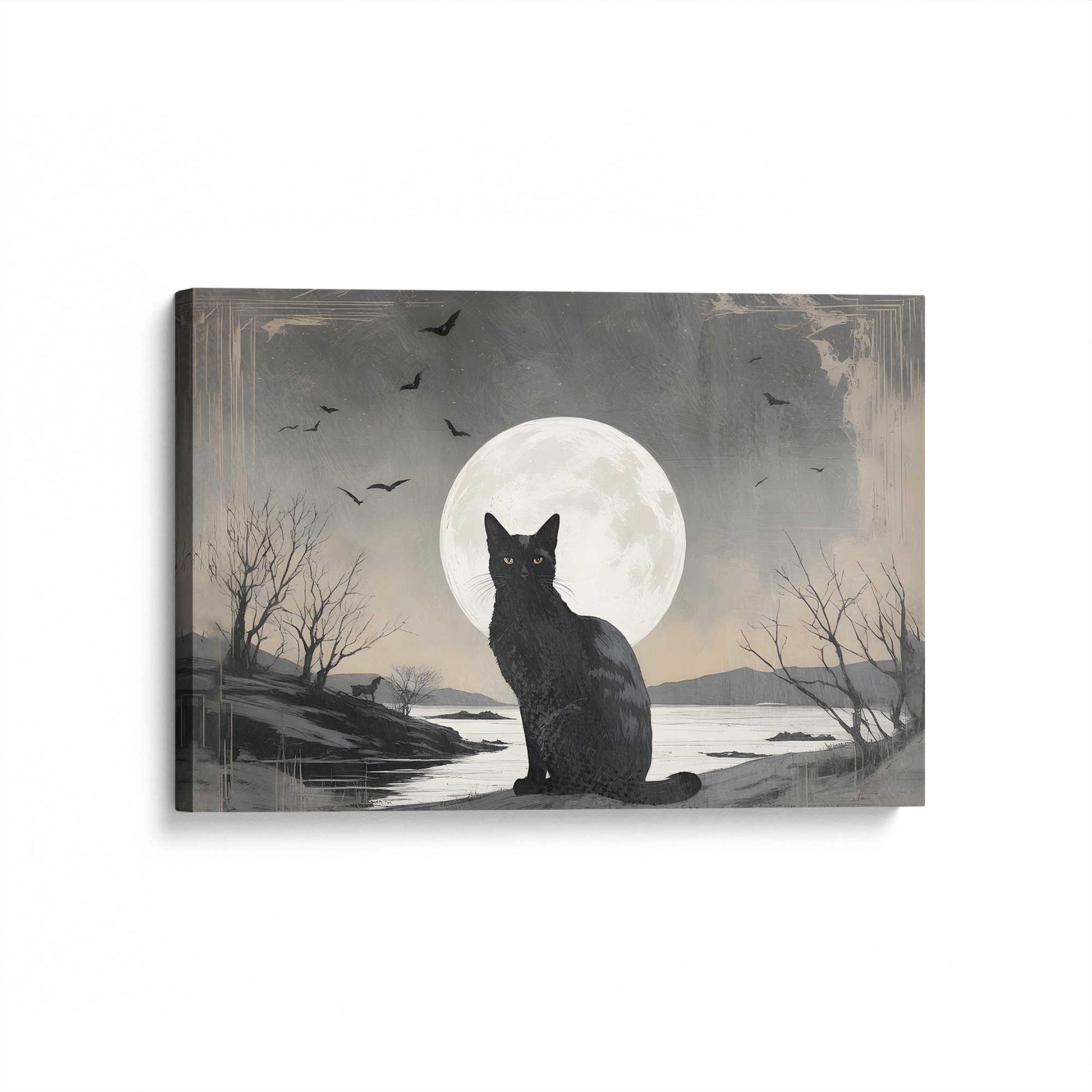 [Color:Stretched Canvas], Picture of art at an angle