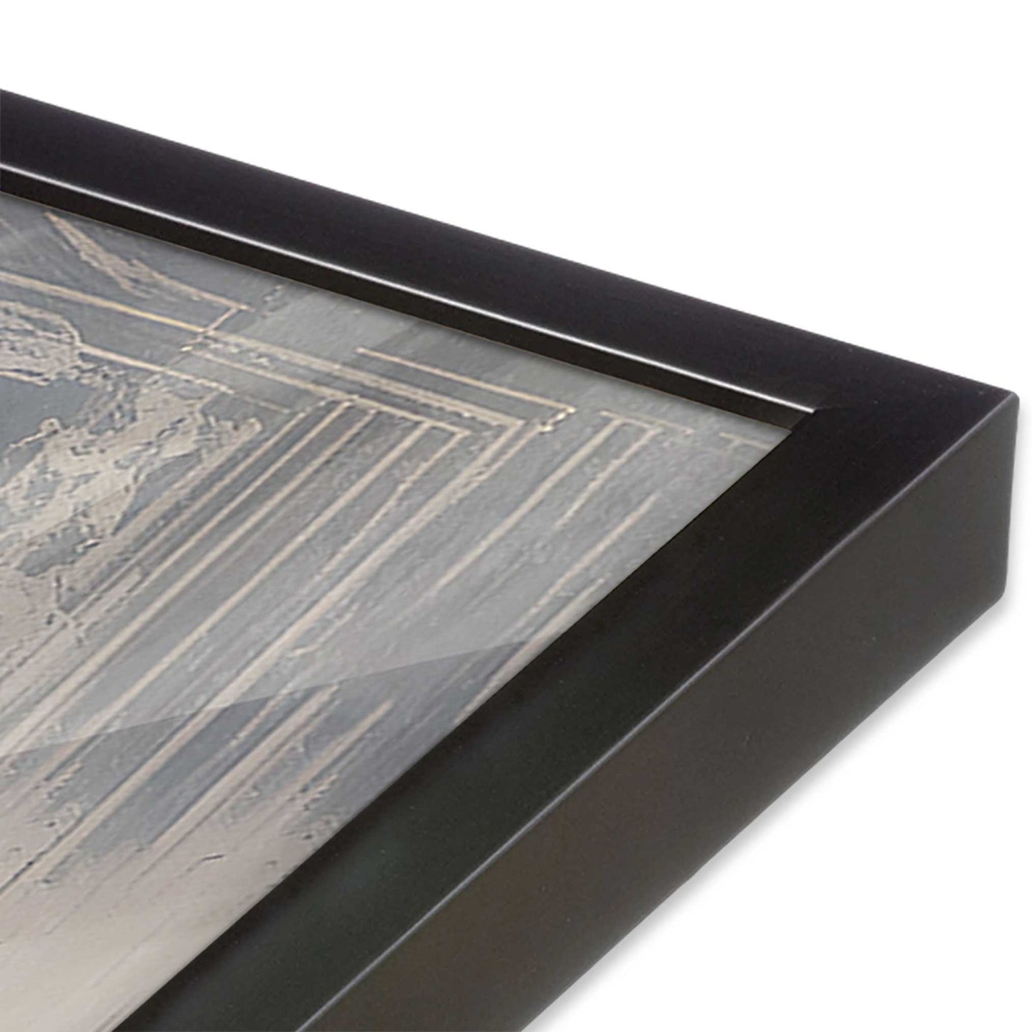 [Color:Weathered Zinc], Picture of art in a Weathered Zinc frame at an angle