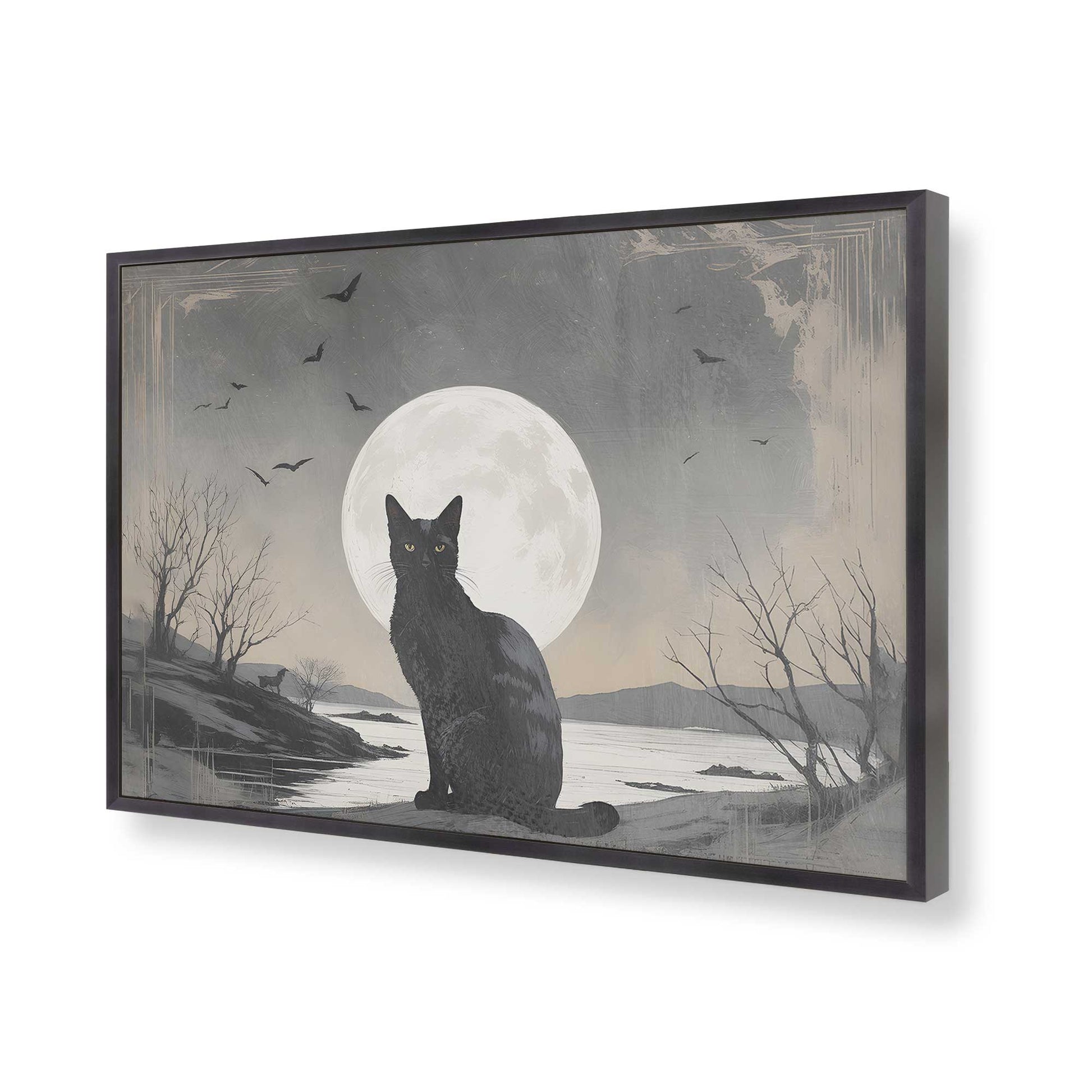[Color:Weathered Zinc], Picture of art in a Weathered Zinc frame of the corner