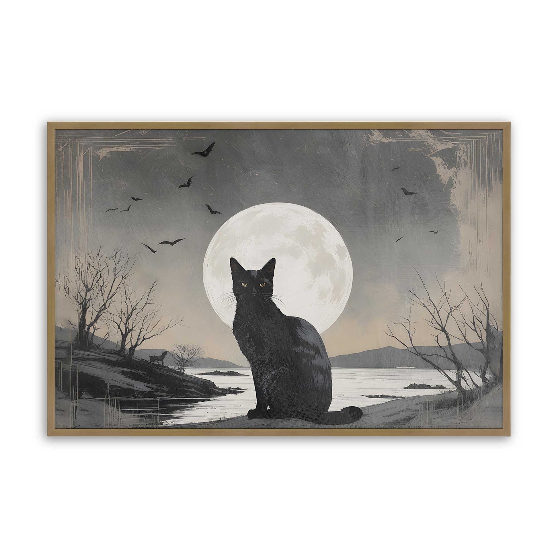 [Color:Brushed Gold], Picture of art in a Brushed Gold frame