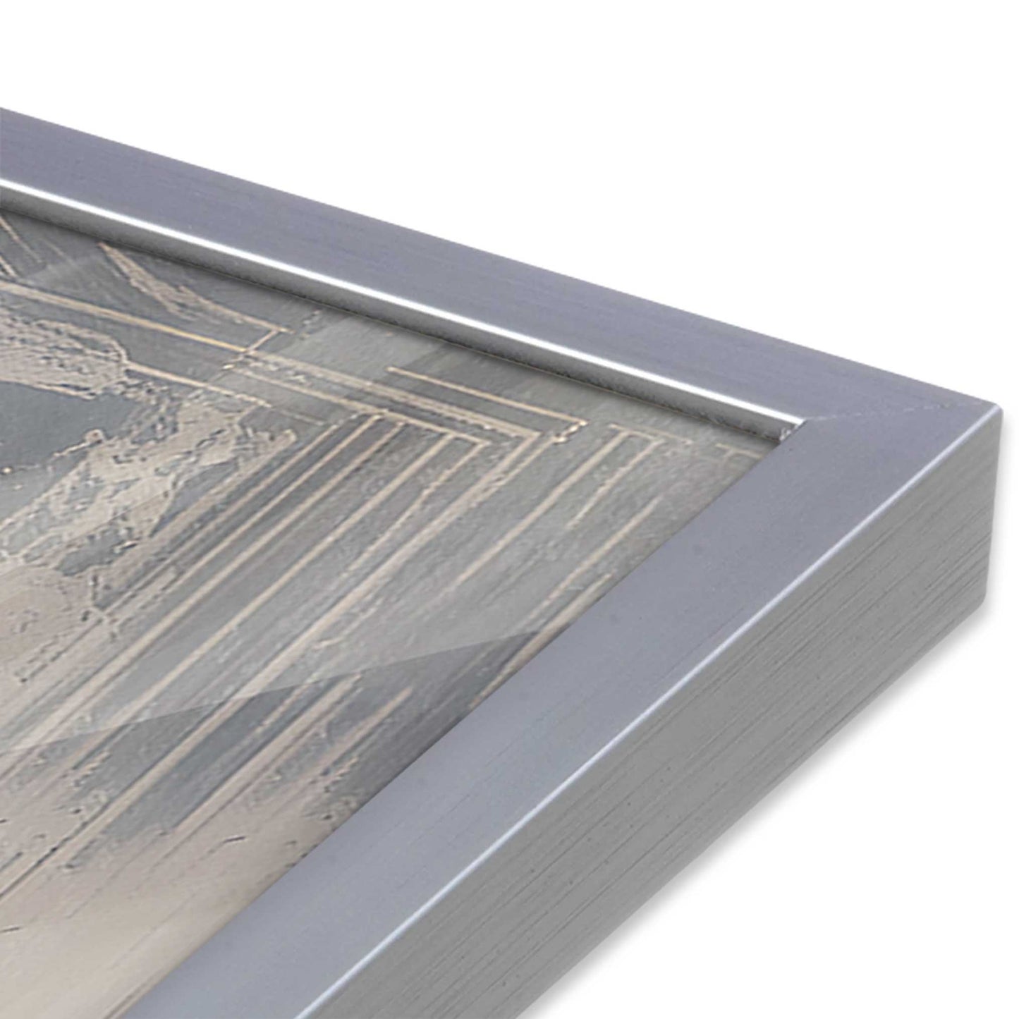 [Color:Polished Chrome], Picture of art in a Polished Chrome frame at an angle