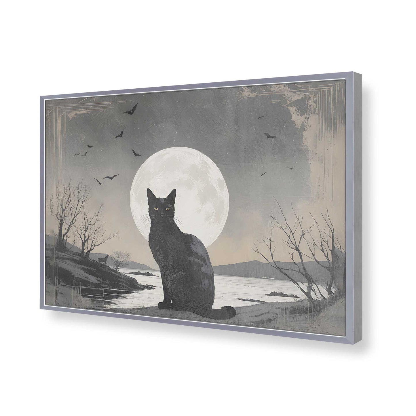 [Color:Polished Chrome], Picture of art in a Polished Chrome frame of the corner