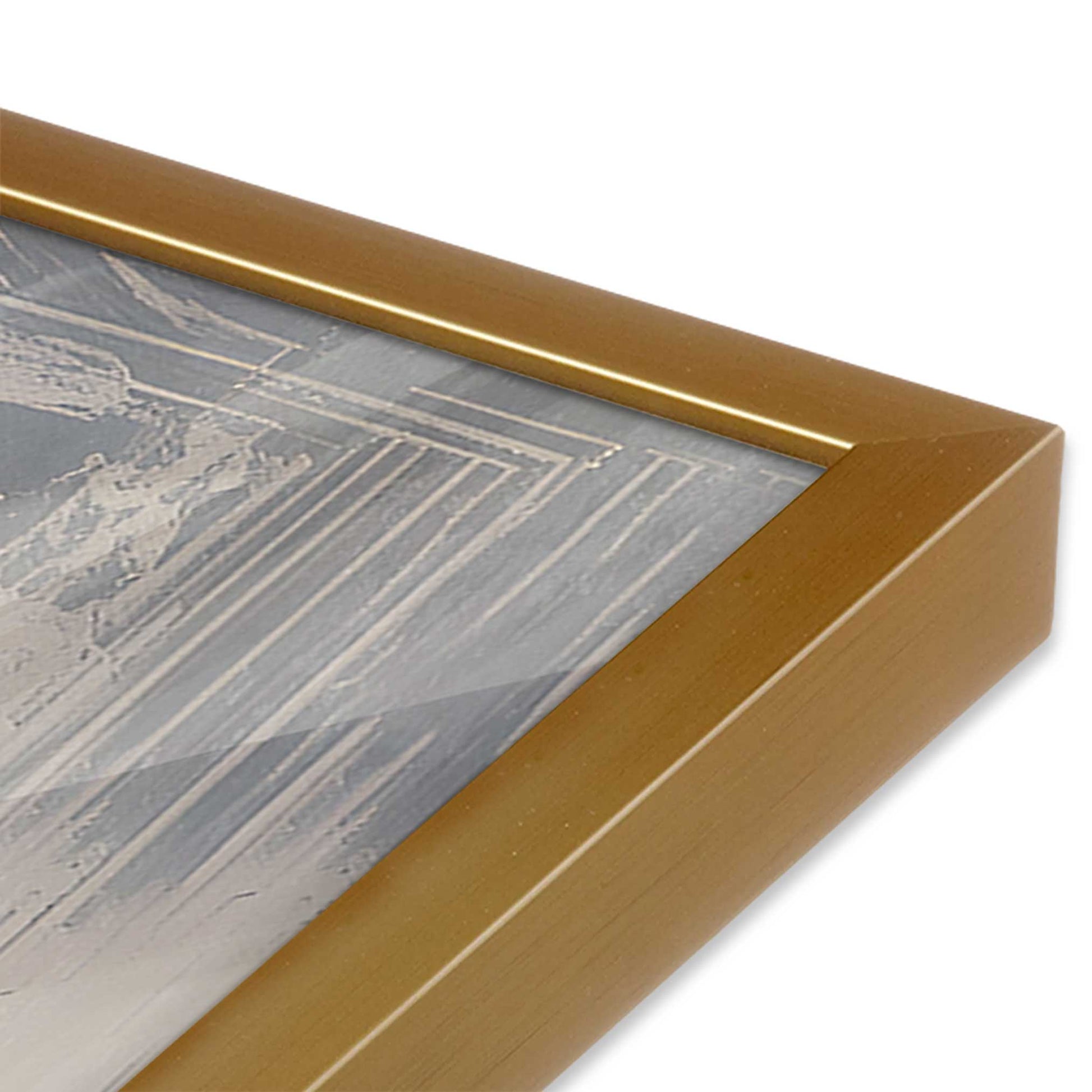 [Color:Polished Gold], Picture of art in a Polished Gold frame at an angle