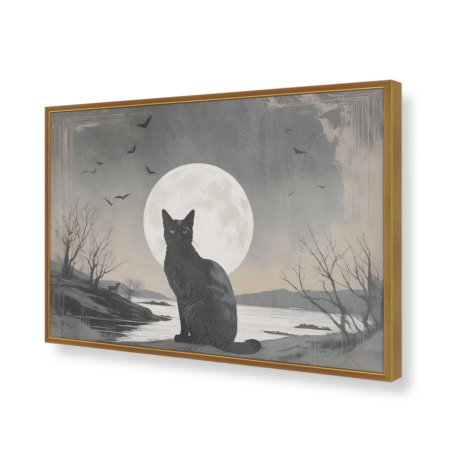 [Color:Polished Gold], Picture of art in a Polished Gold frame of the corner