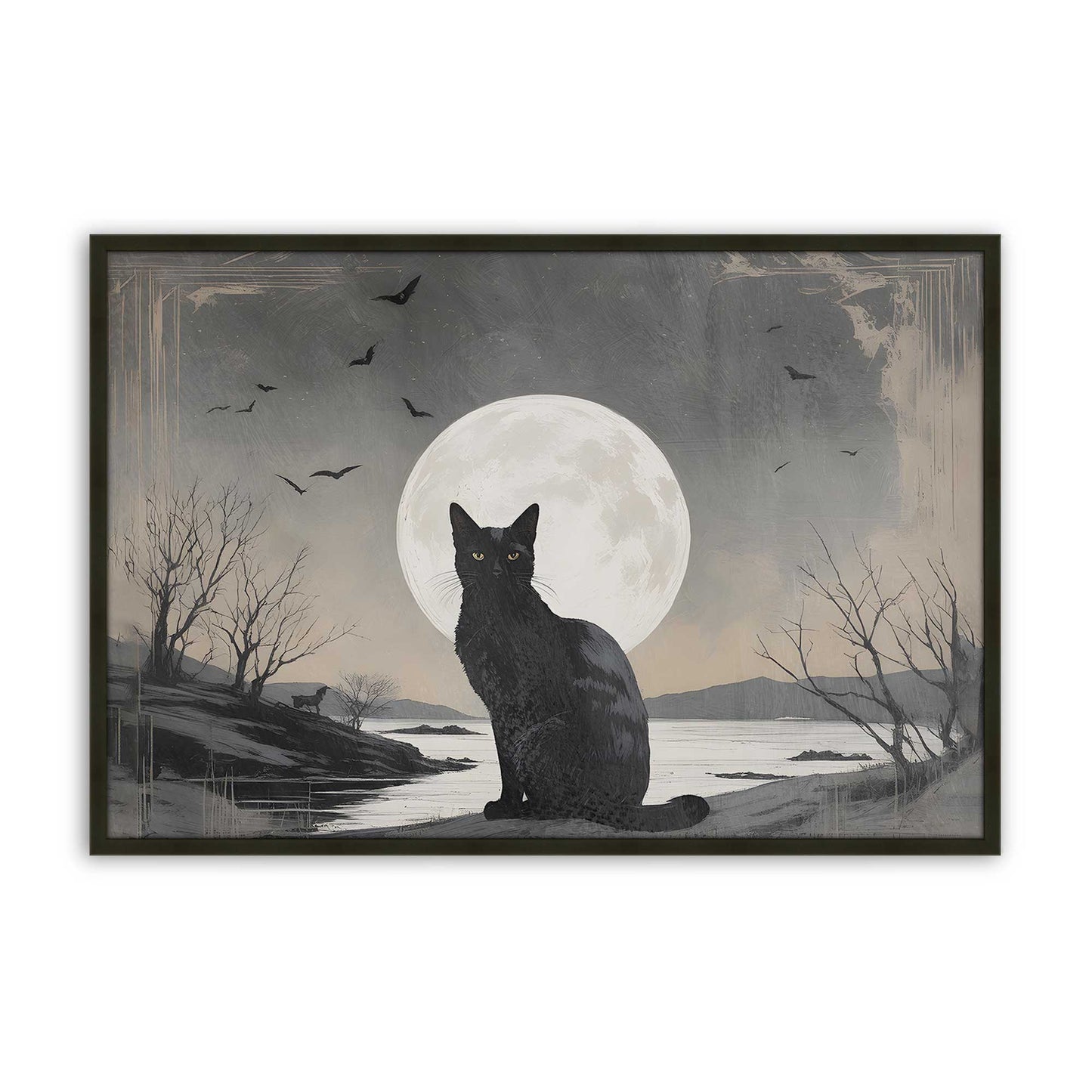 [Color:Satin Black], Picture of art in a Satin Black frame