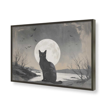 [Color:Satin Black], Picture of art in a Satin Black frame of the corner