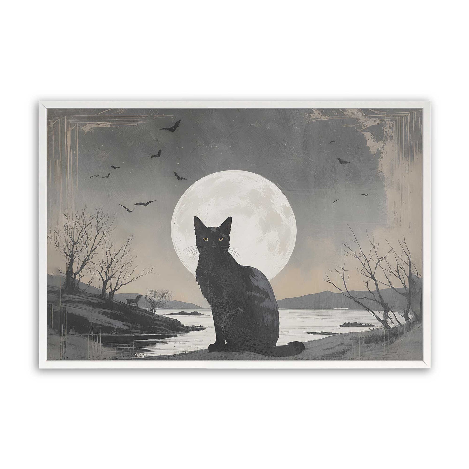 [Color:Opaque White], Picture of art in a Opaque White frame