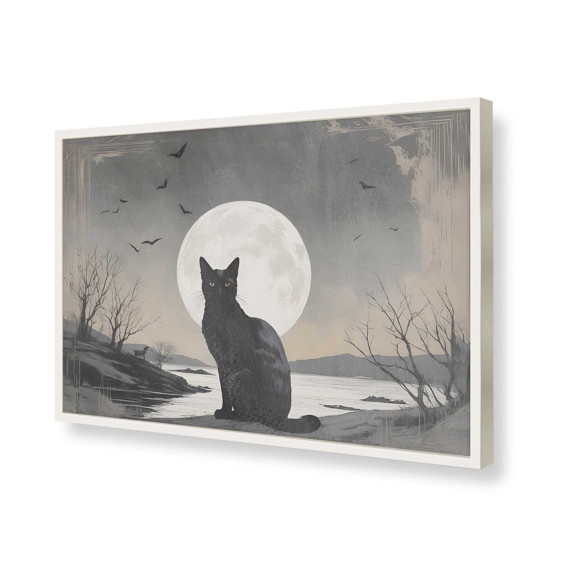 [Color:Opaque White], Picture of art in a Opaque White frame of the corner
