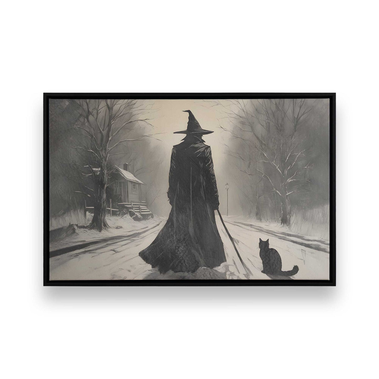 [Color:Satin Black], Picture of art in a Satin Black frame