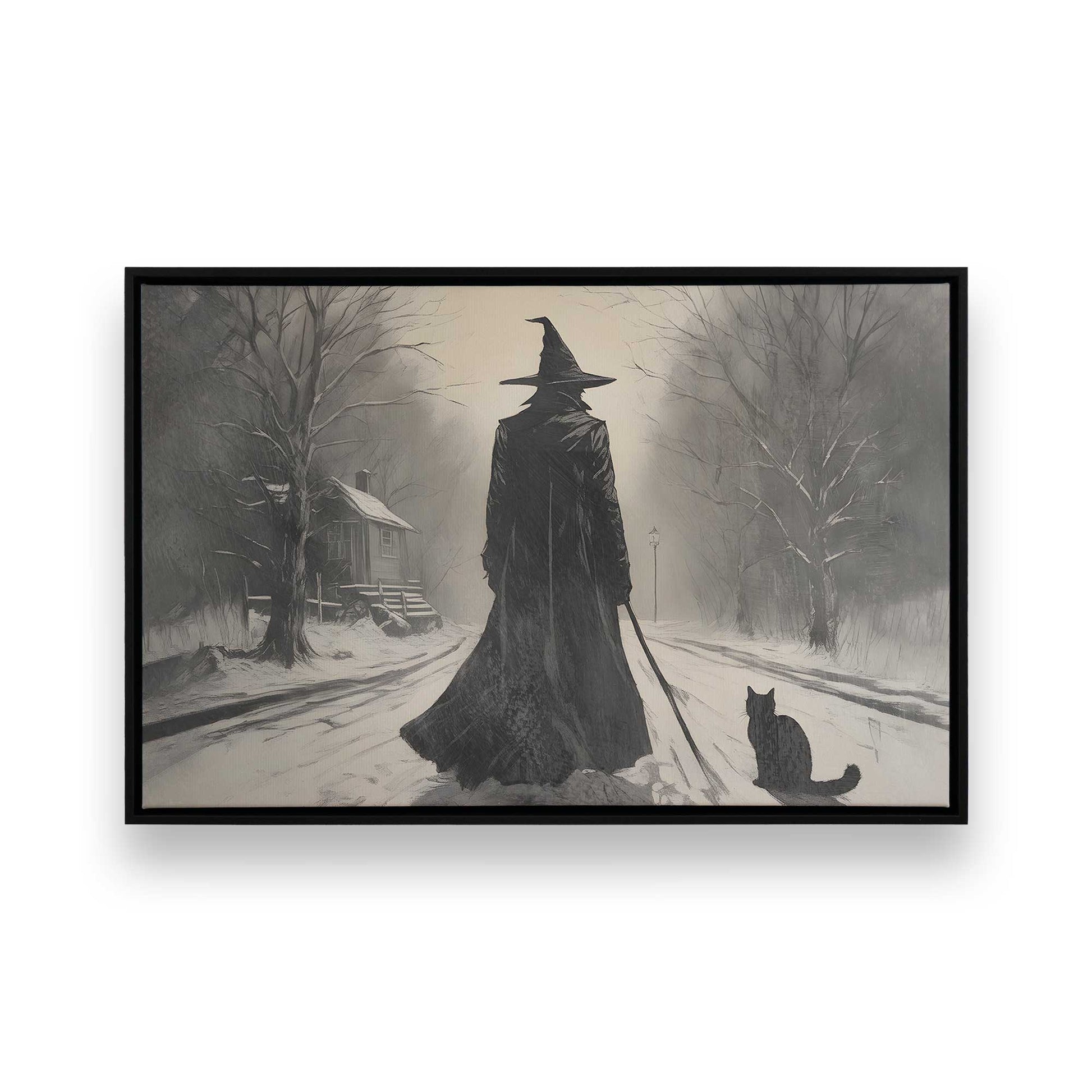 [Color:Satin Black], Picture of art in a Satin Black frame