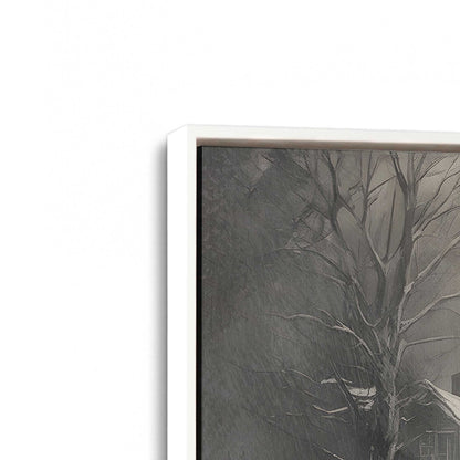 [Color:Opaque White], Picture of art in a White frame at an angle