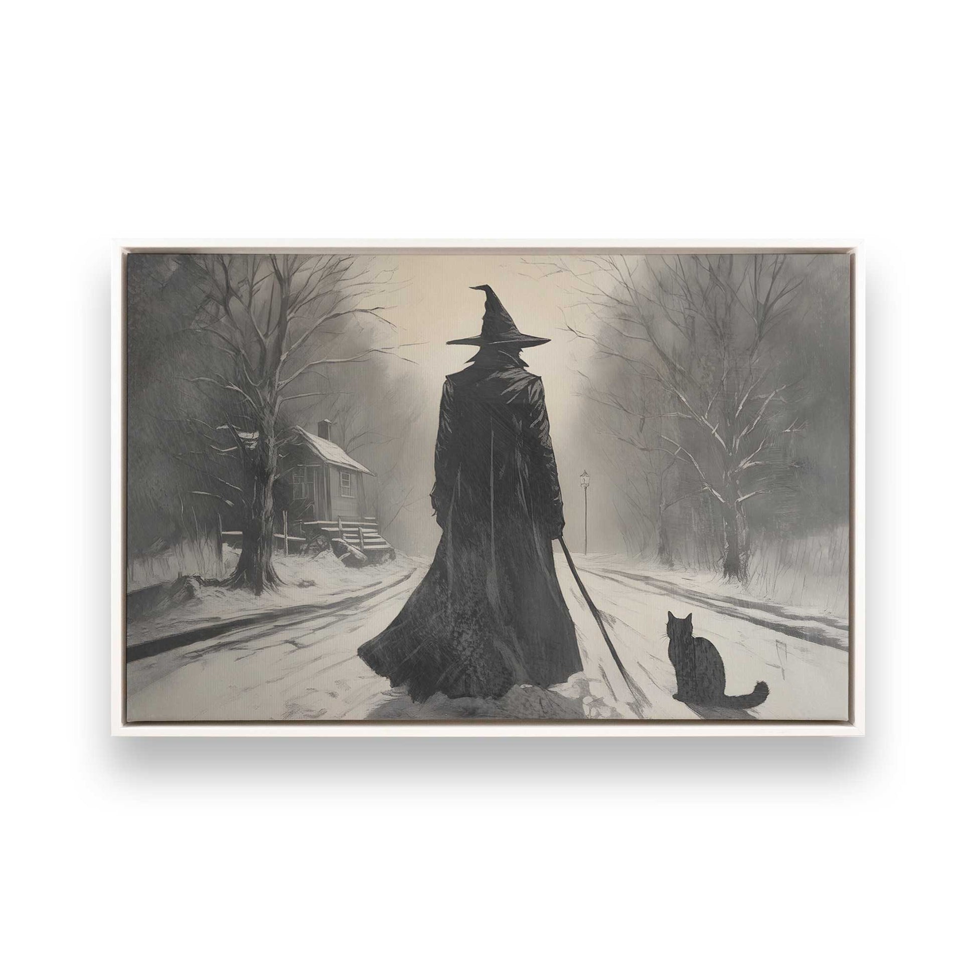 [Color:Opaque White], Picture of art in a White frame