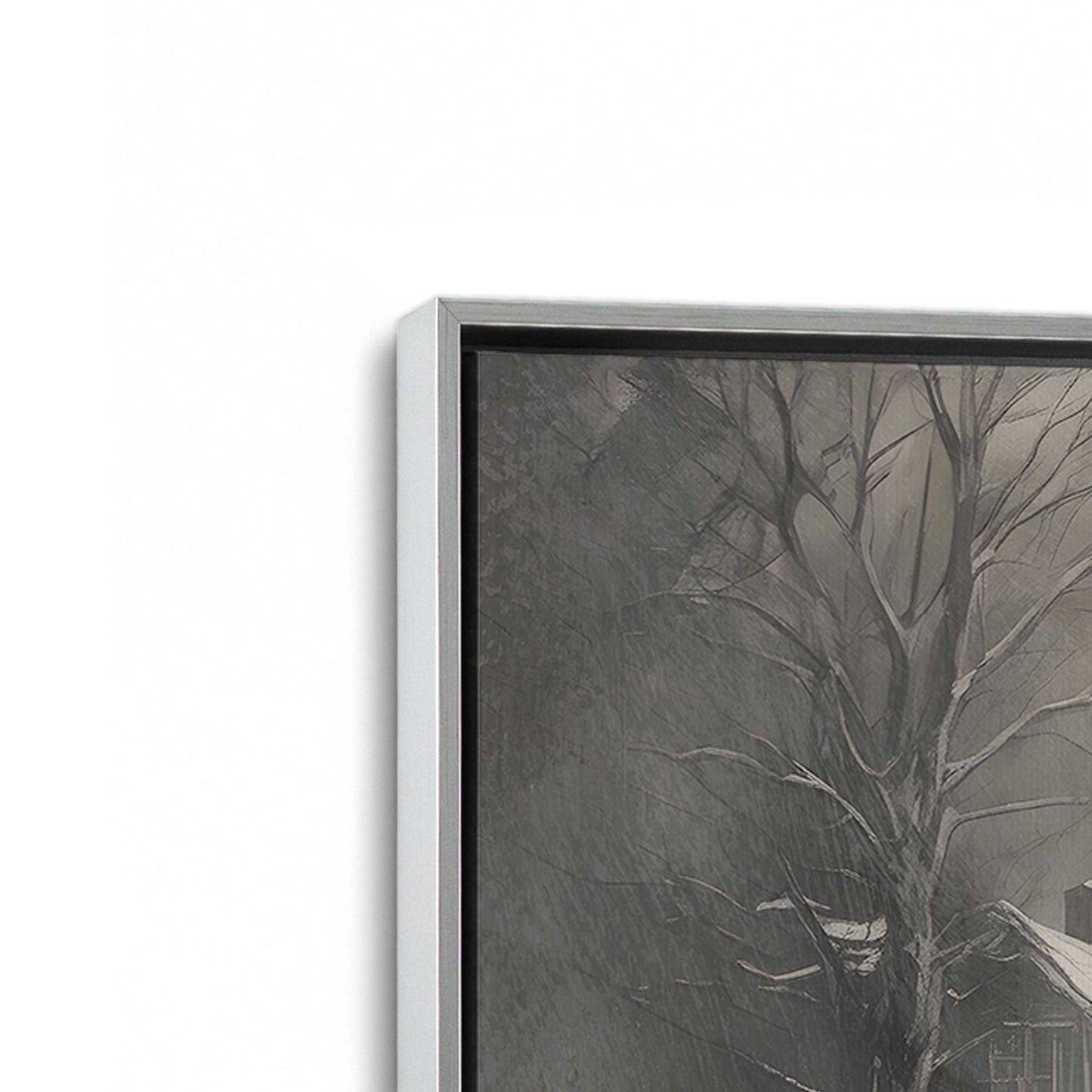 [Color:Polished Chrome], Picture of art in a Polished Chrome frame at an angle